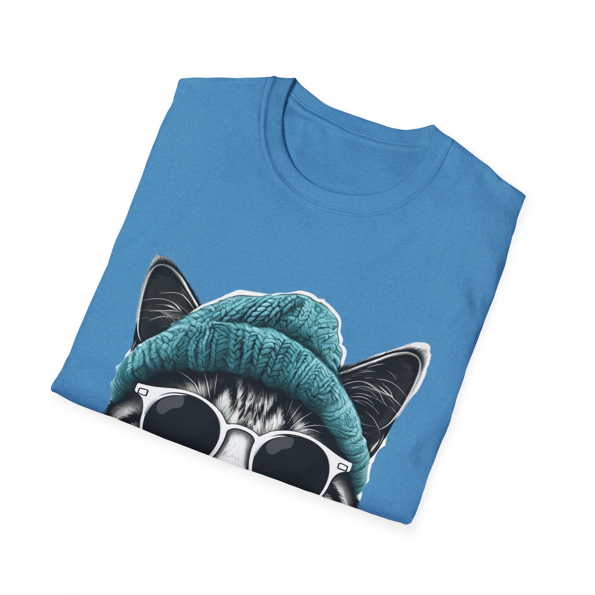 Cool cat with a Knit Cap Cat lovers gift unisex tshirt