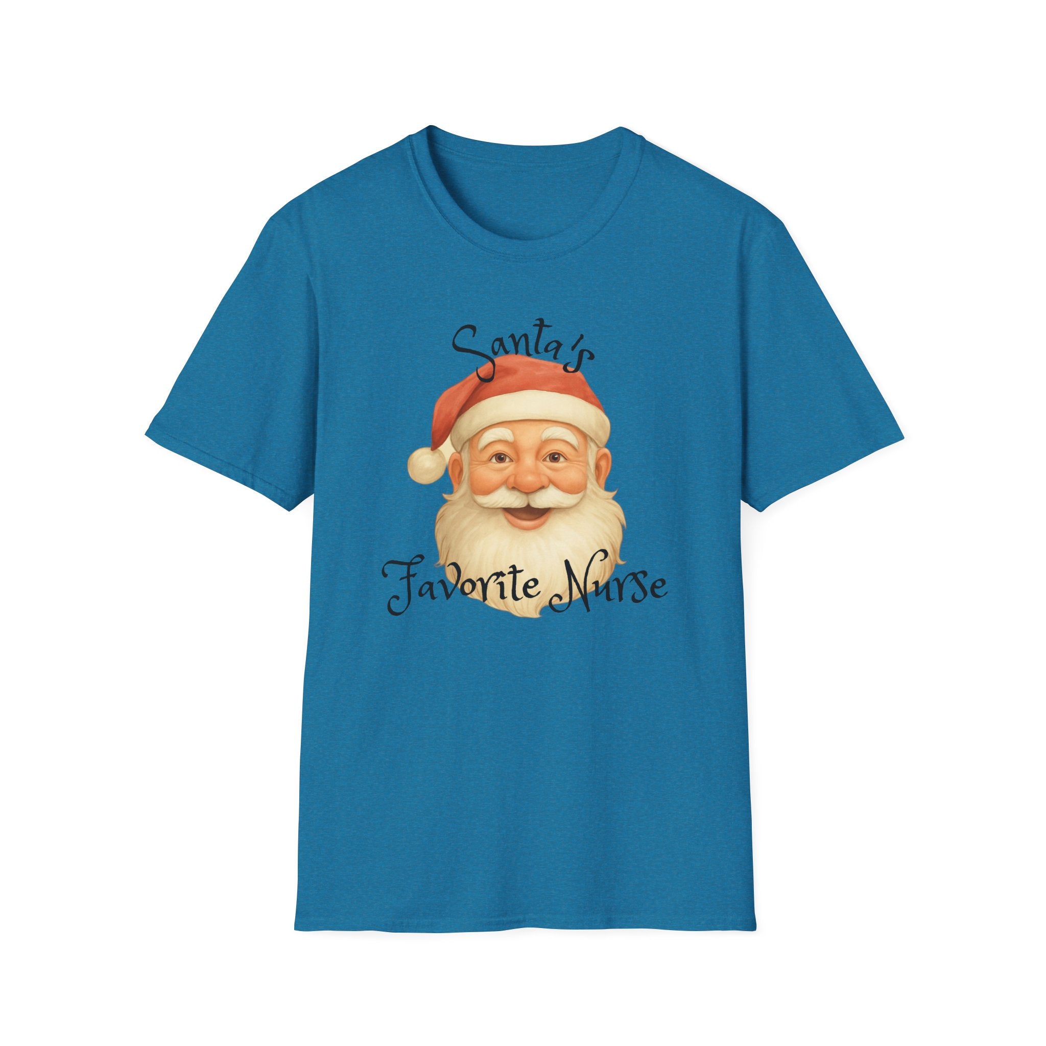 Santa Nurse Christmas T-Shirt, Santa's Favorite Nurse Top, Holiday Gifts for Nurses, Unisex Tee, RN Shirt, Healthcare Worker Apparel