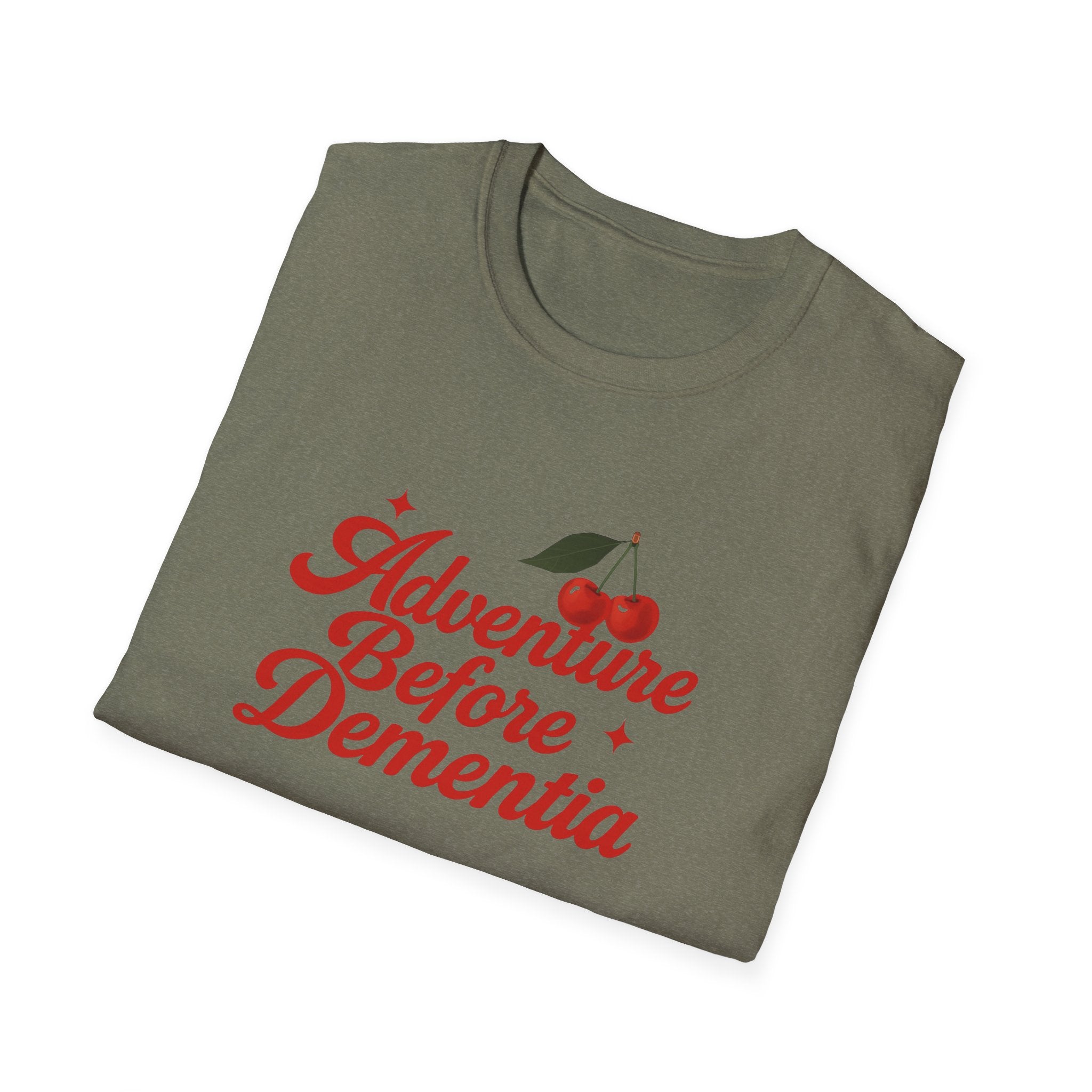 Adventure Before Dementia T-Shirt, Unisex Tee for Caregivers, Memory Awareness, Cozy Casual Wear, Gift Idea for Friends retirement gift