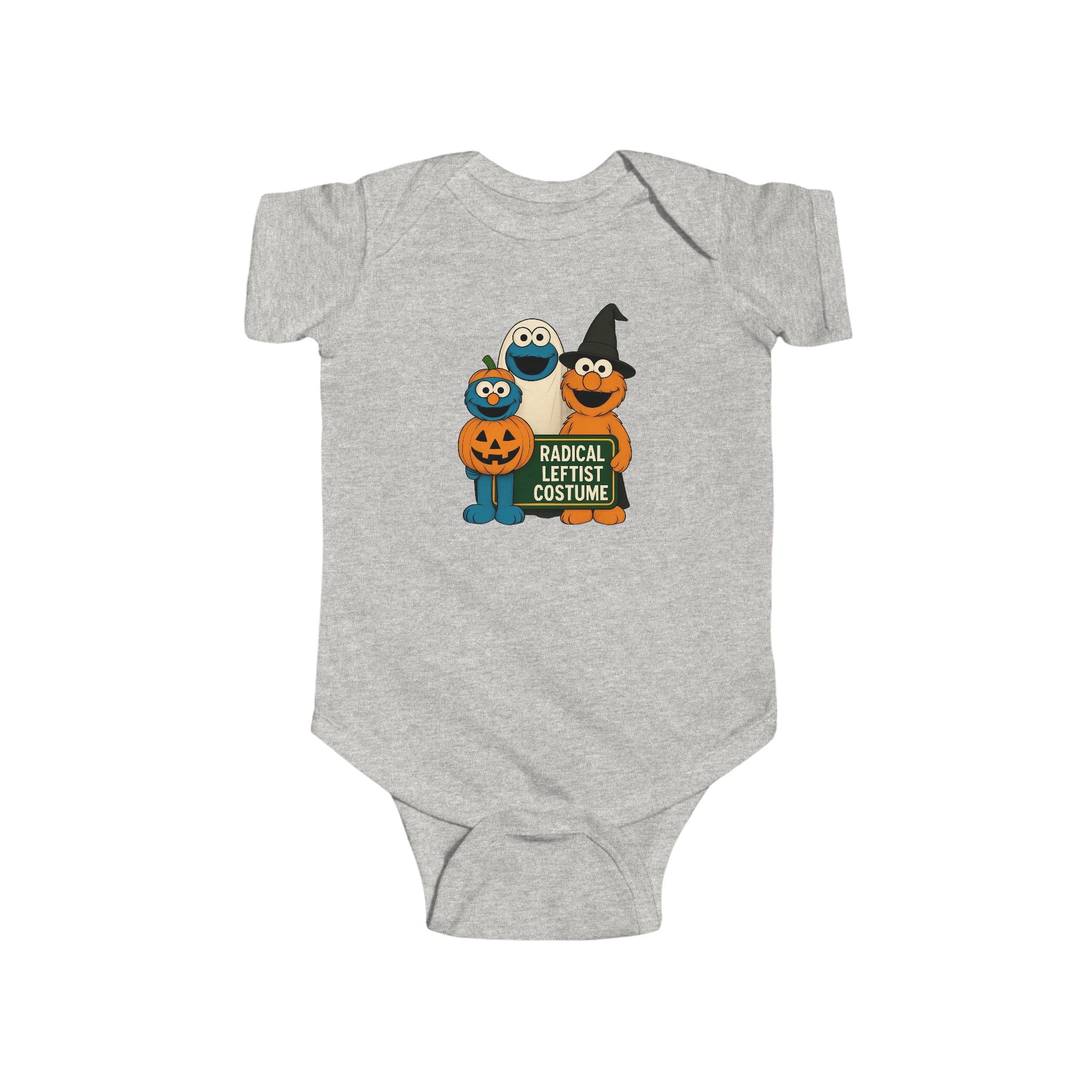 Funny, infant Halloween costume, onesie radical left political humor, anti-Trump, social justice, kindness, and diversity leftist gift