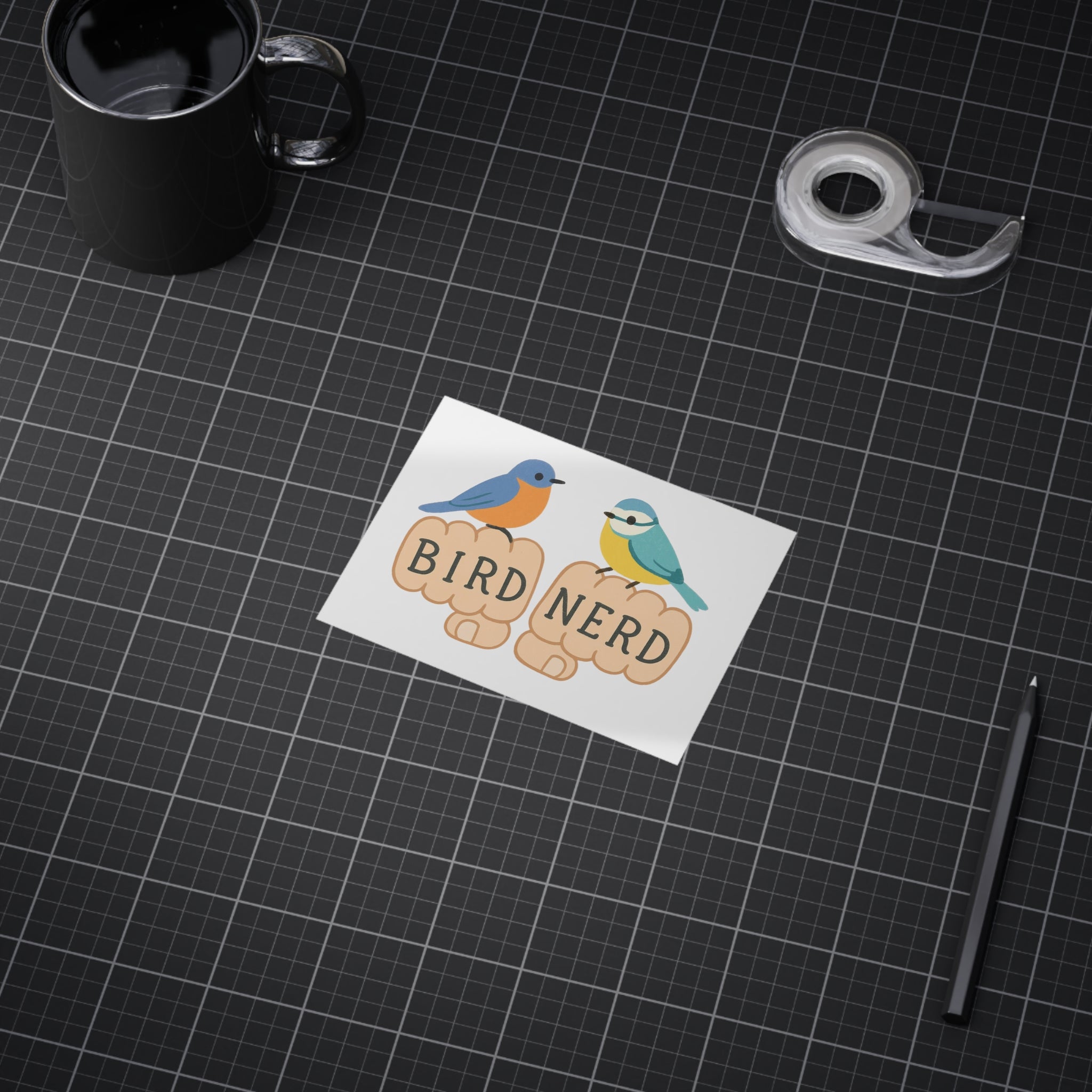 Bird Nerd Unframed Prints, Nature Lover Artwork, Bird Decor, Gift for Birdwatchers, Cute Wall Art for Home Birding gift knuckle, tattoos