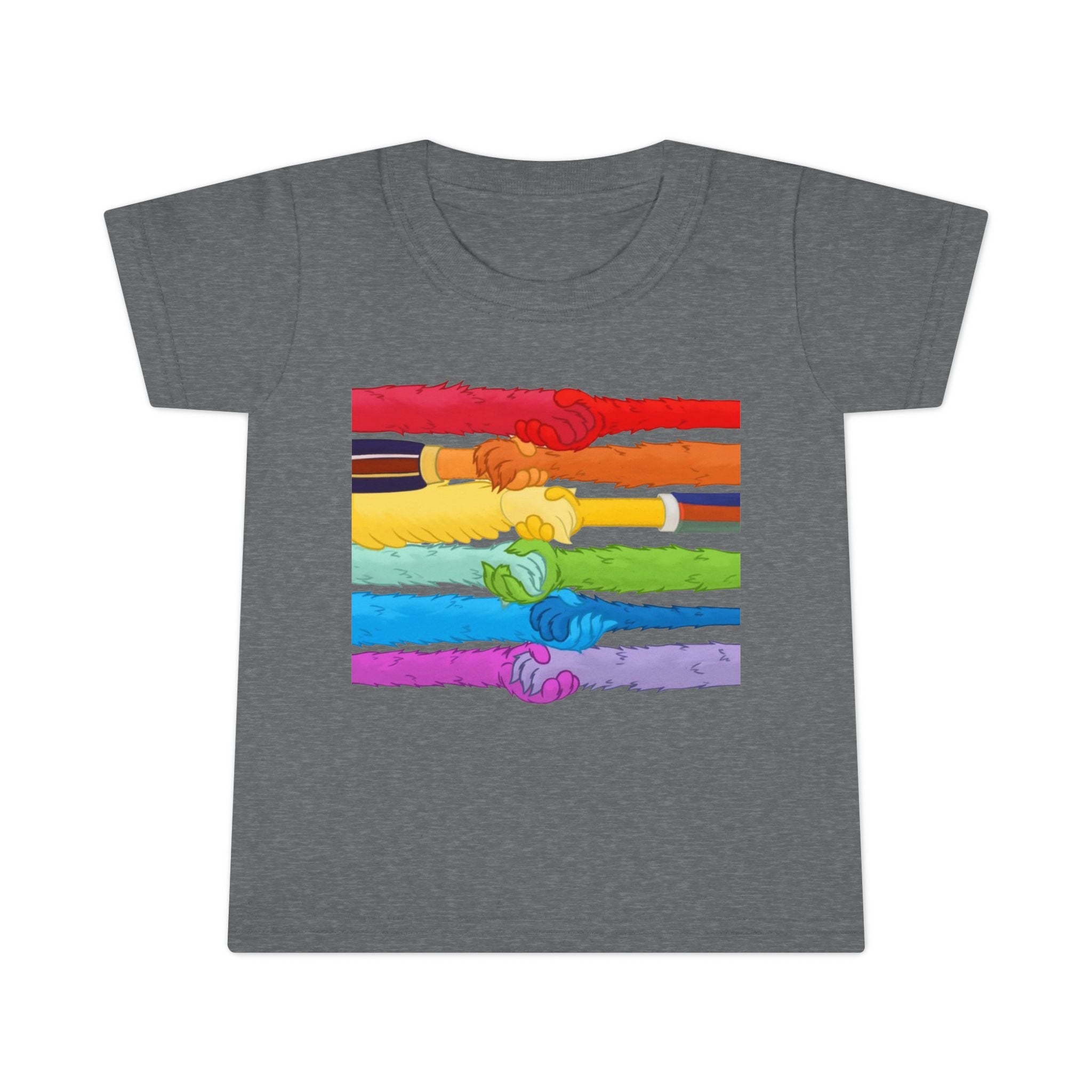 Rainbow Unity Toddler T-Shirt, Pride Tee, Kids Equality Shirt, Colorful Love Top, LGBTQ+ Support Apparel, Cute Gift for Toddlers