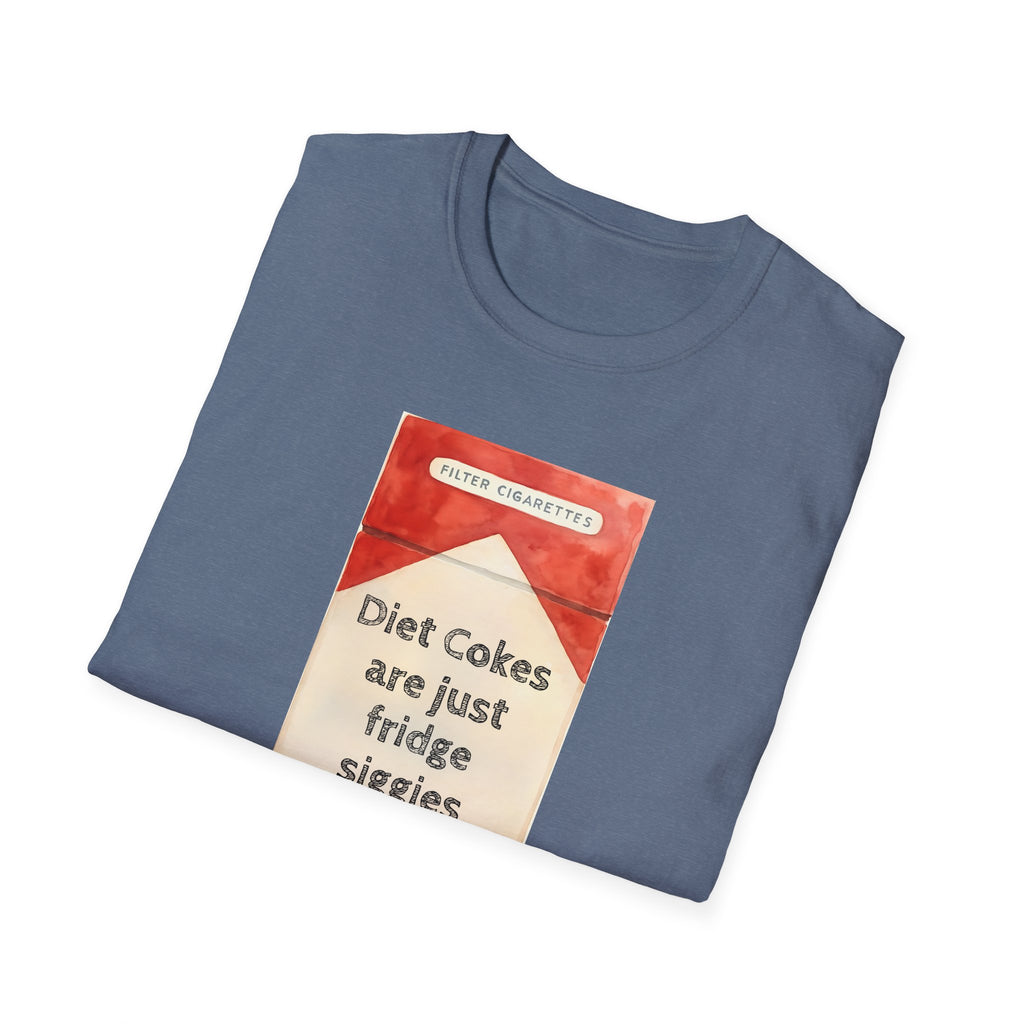 Retro Cool Diet Cola Unisex Softstyle T-Shirt, Fridge Siggies Smokers Gift Tee, Vintage Soda Pop Shirt smoker gift reds