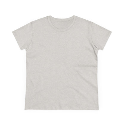 Artistic Goldfish Graphic Women's Midweight Cotton Tee koi On back of tee