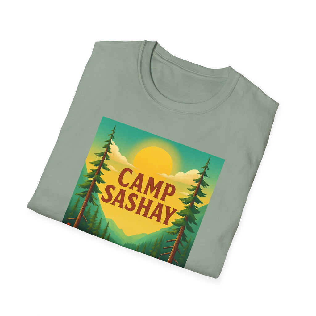 Camp Sashay carnival Unisex Softstyle T-Shirt, Vintage Camping Tee, Outdoor Adventure Shirt, Summer Vibes T-Shirt, Gift for Nature Lovers