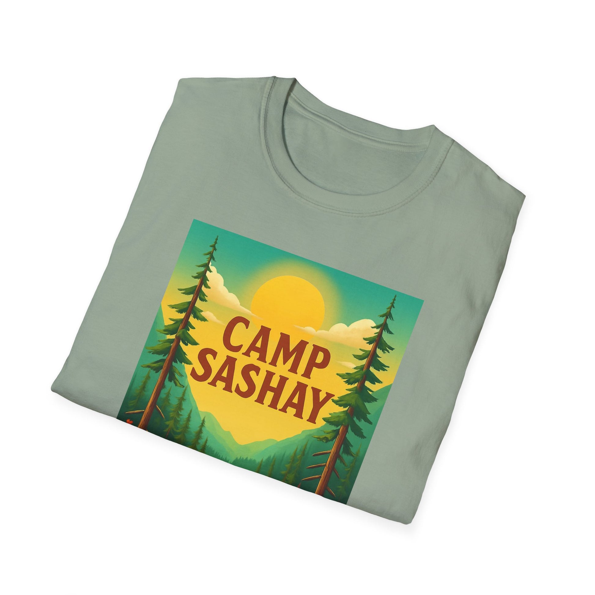 Camp Sashay carnival Unisex Softstyle T-Shirt, Vintage Camping Tee, Outdoor Adventure Shirt, Summer Vibes T-Shirt, Gift for Nature Lovers