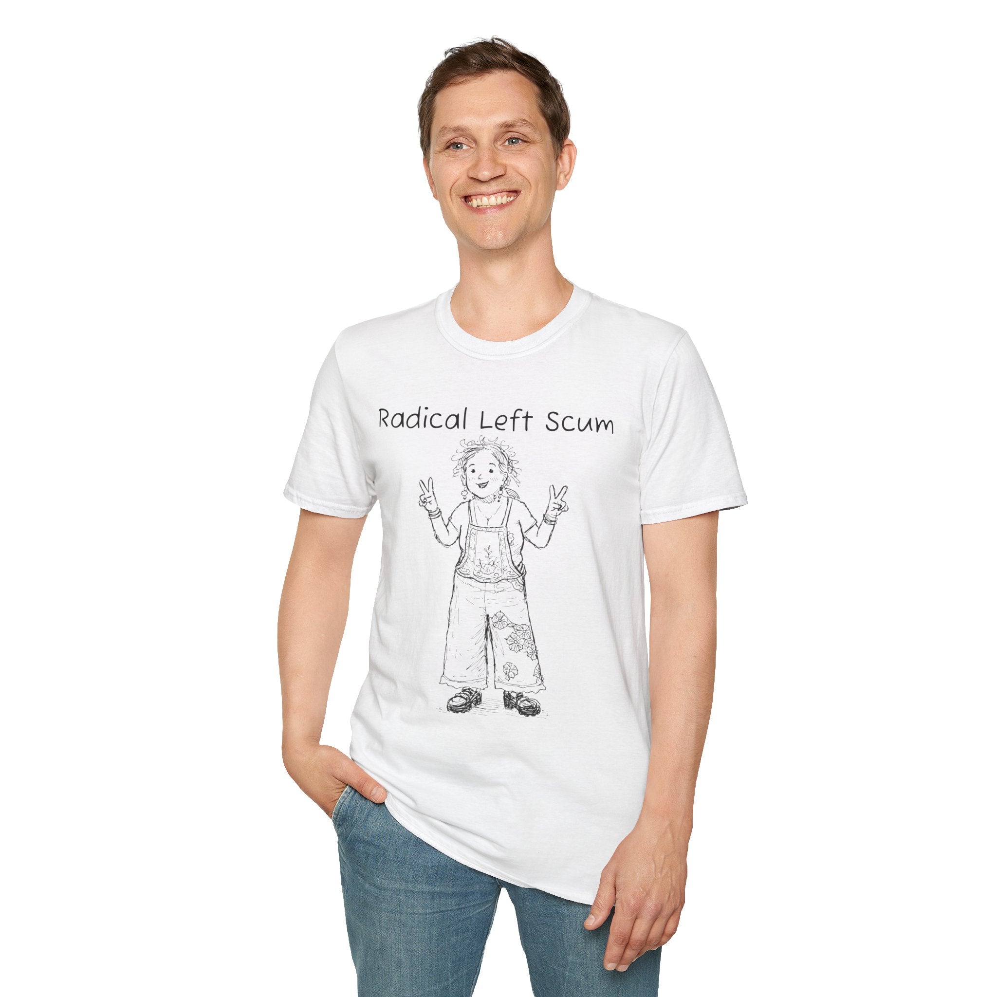 Radical Left Scum T-Shirt — Provocative Political Graphic Tee Anti Trump Streetwear