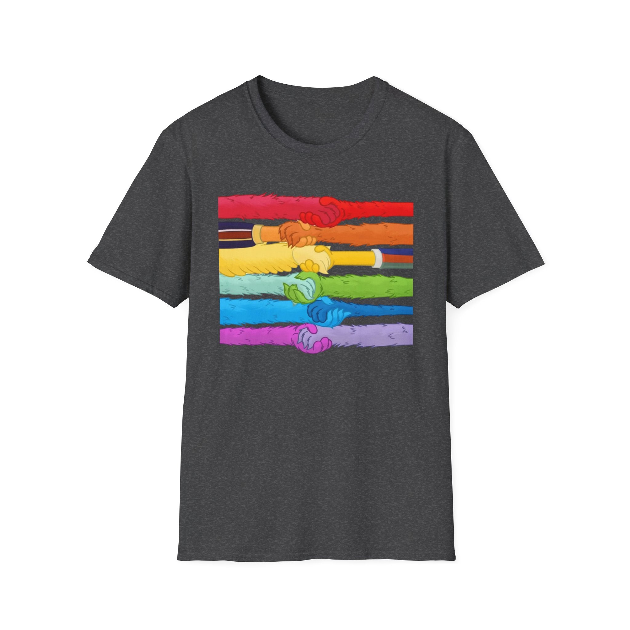 Pride Unity T-Shirt, Unisex Graphic Tee, LGBTQ+ Pride Shirt, Colorful Equality Apparel, Rainbow Friendship Tee, Support & Celebrate