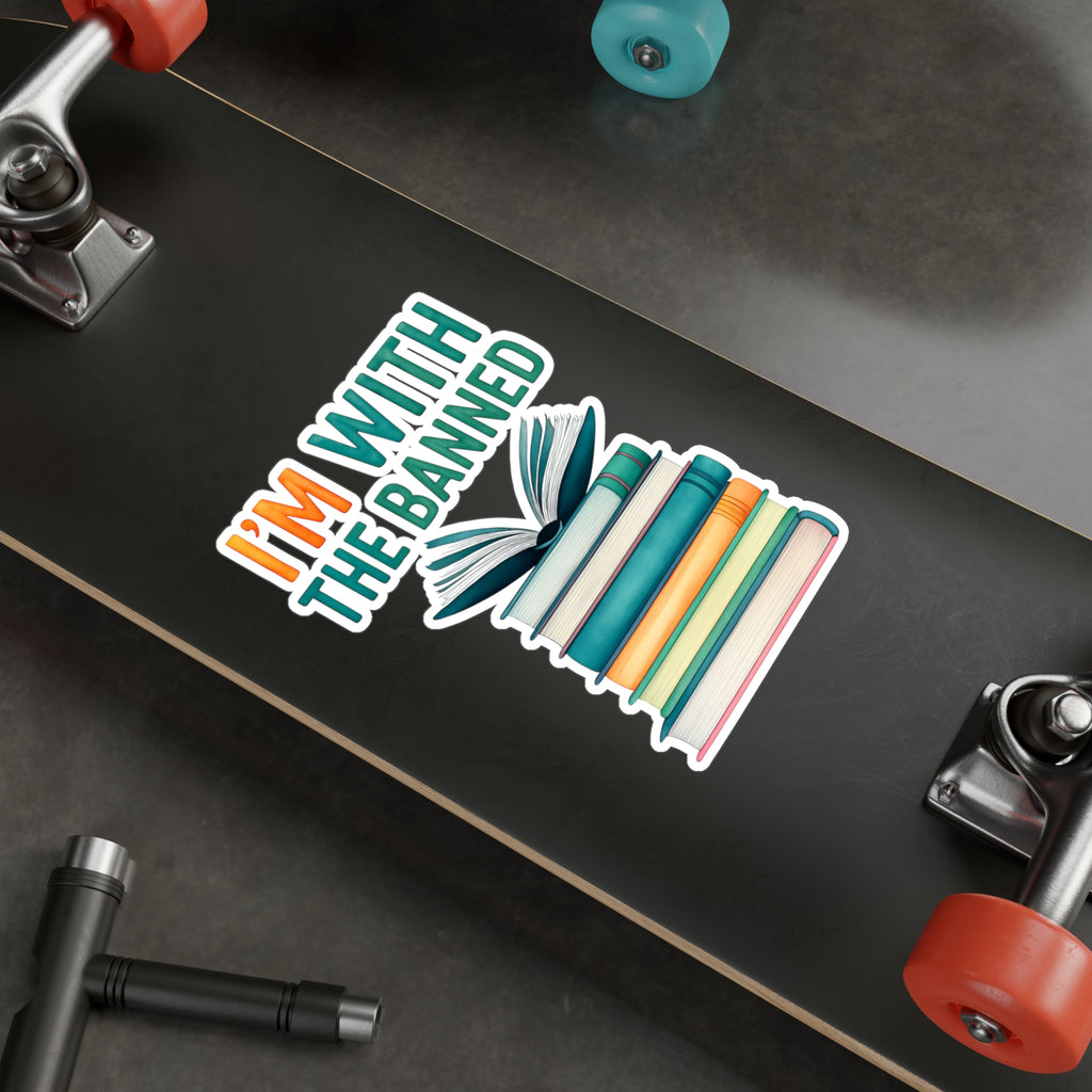 Literary Freedom Vinyl Decal - 'I'M WITH THE BANNED'