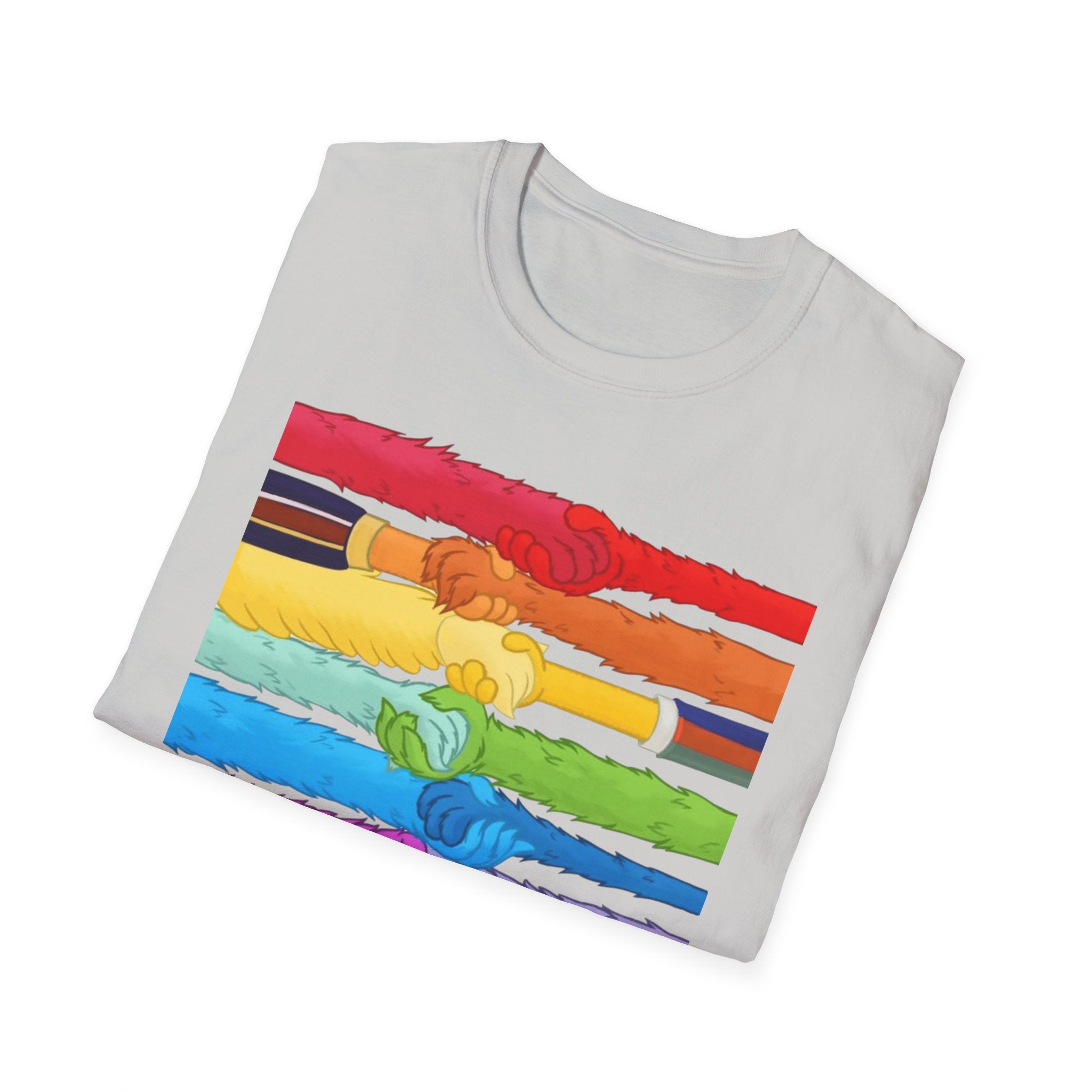 Pride Unity T-Shirt, Unisex Graphic Tee, LGBTQ+ Pride Shirt, Colorful Equality Apparel, Rainbow Friendship Tee, Support & Celebrate