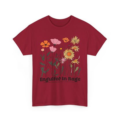 Engulfed in Rage Tee, Anger T-Shirt, Unisex Graphic Shirt, Emotion Top, Heavy Cotton Tee for Men and Women