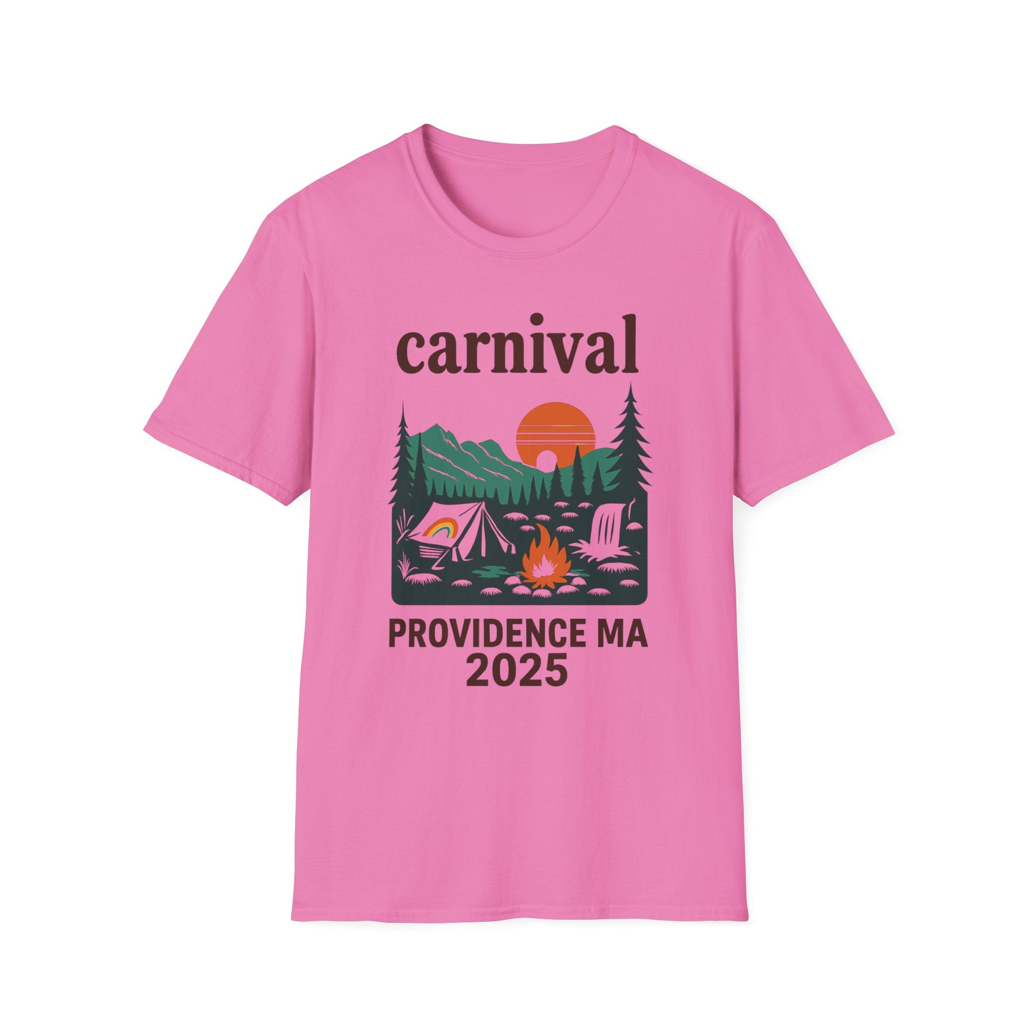 ProvinceTown maCarnival Graphic T-Shirt, Vintage Camping Tee, Unisex Softstyle Shirt, Festival , Summer Adventure Wear, Gift for Travelers