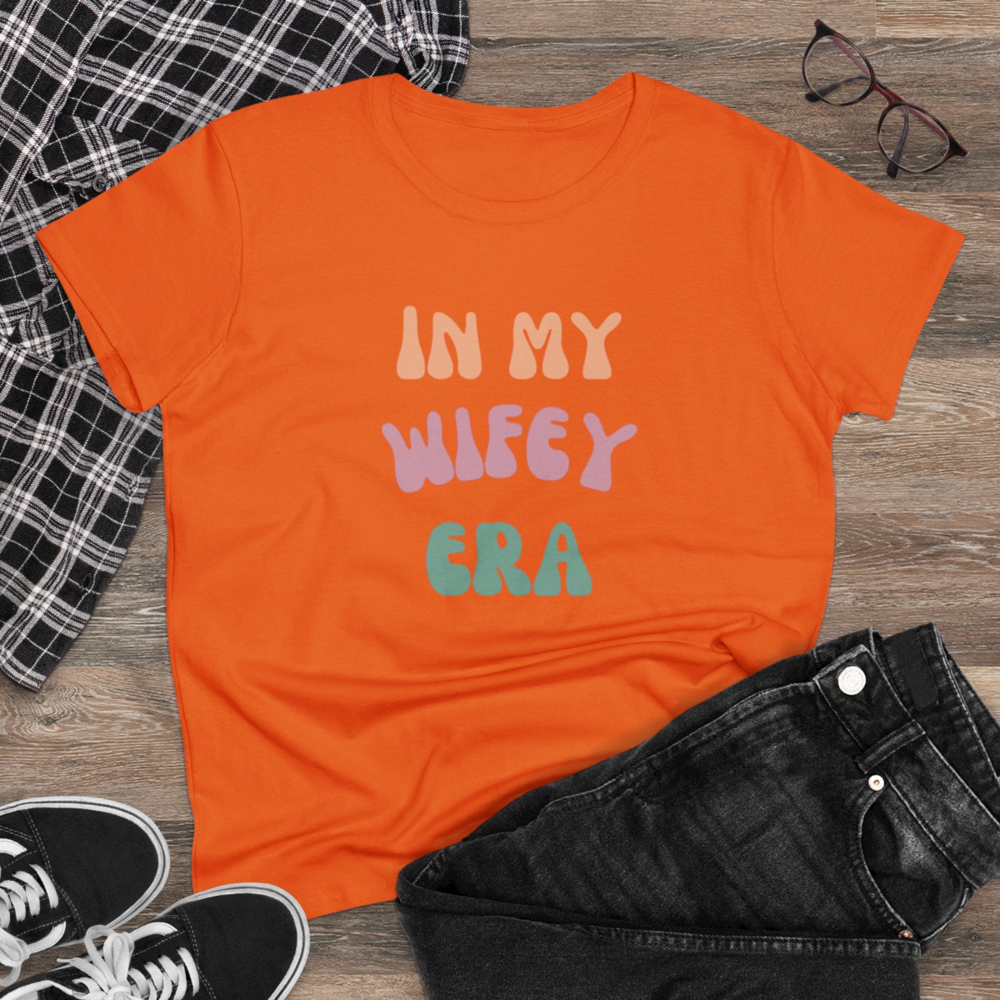 T-Shirt - Women's Midweight Cotton Tee with 'In My Wifey Era' Design