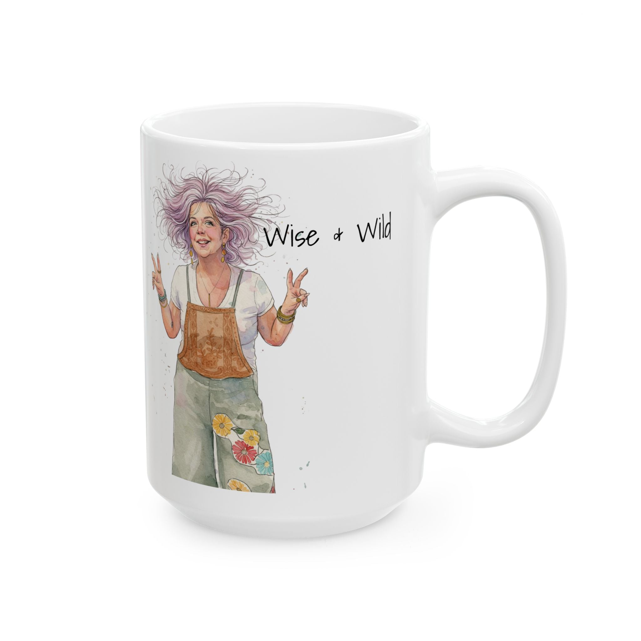 Wise & Wild Hippie Ceramic Mug — 11oz & 15oz