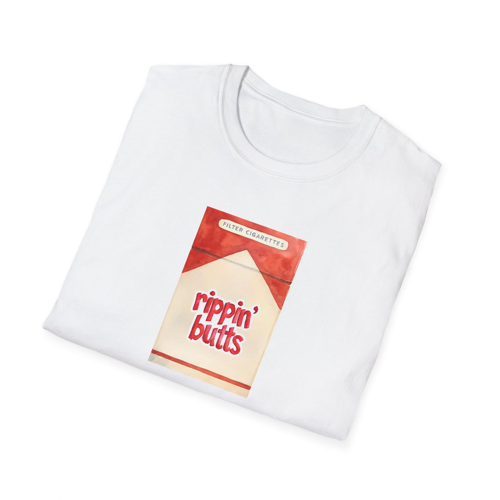 Rippin Butts Smoker Unisex Tee, Funny Smoking Shirt, Cool Tobacco Lover Gift, Hipster Smokers Top, Vintage Tobacco Tshirt, Sarcastic