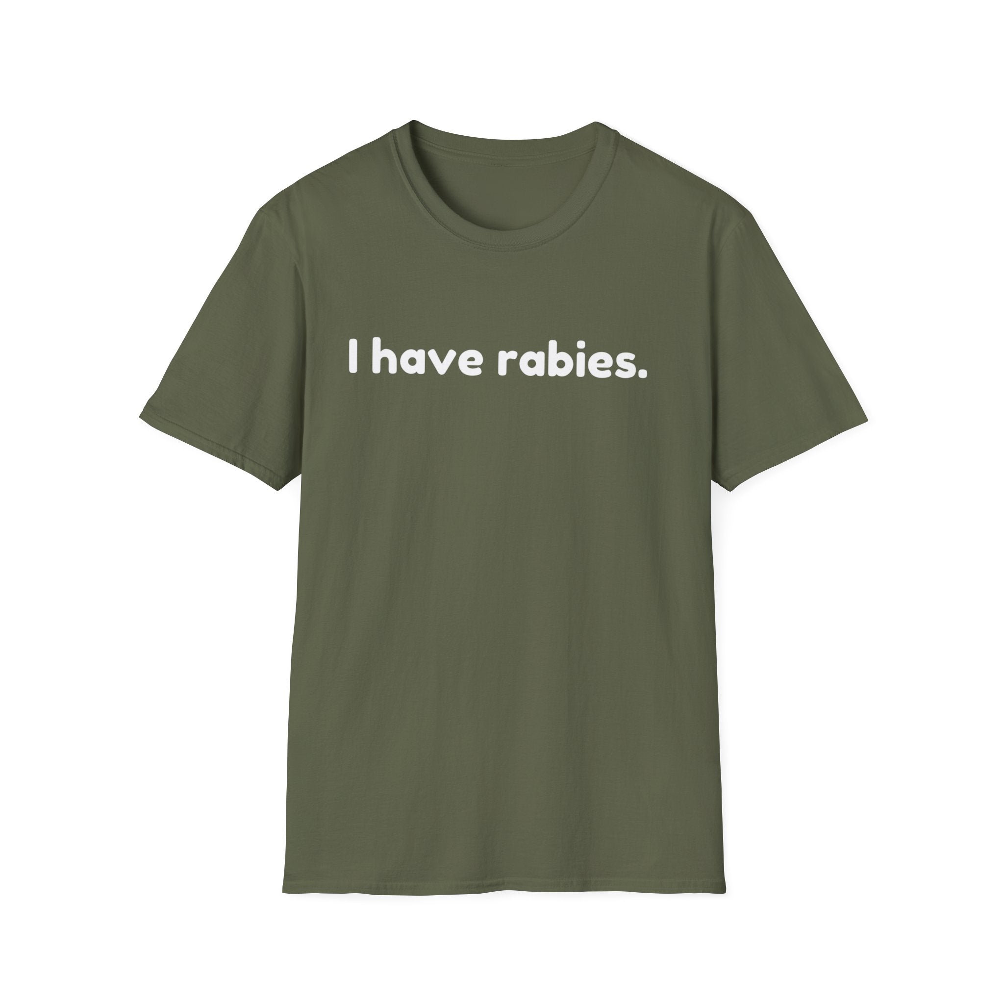 Funny I Have Rabies Unisex Softstyle T-Shirt, Humorous Animal Lover Tee, Sarcastic Graphic Shirt, Cute Gift for Pet Owners, Comfortable Tee