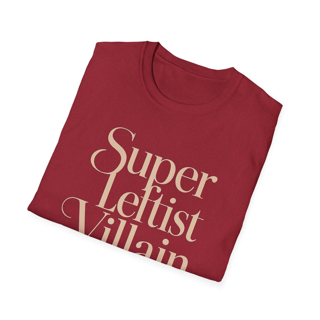 Super Leftist Villain Softstyle T-Shirt, Anti Trump Activist Shirt, Political Streetwear, Leftist Peace Love Tee, Social Justice Gift