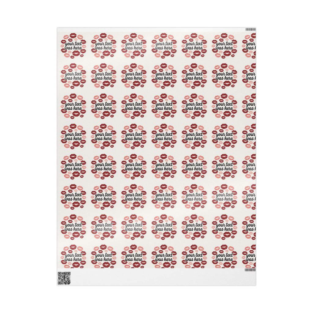 Personalized Any Name Kiss Print Wrapping Paper - Romantic Gift Wrap for Valentine's Day & Special Occasions grandparents aunts gifts for him