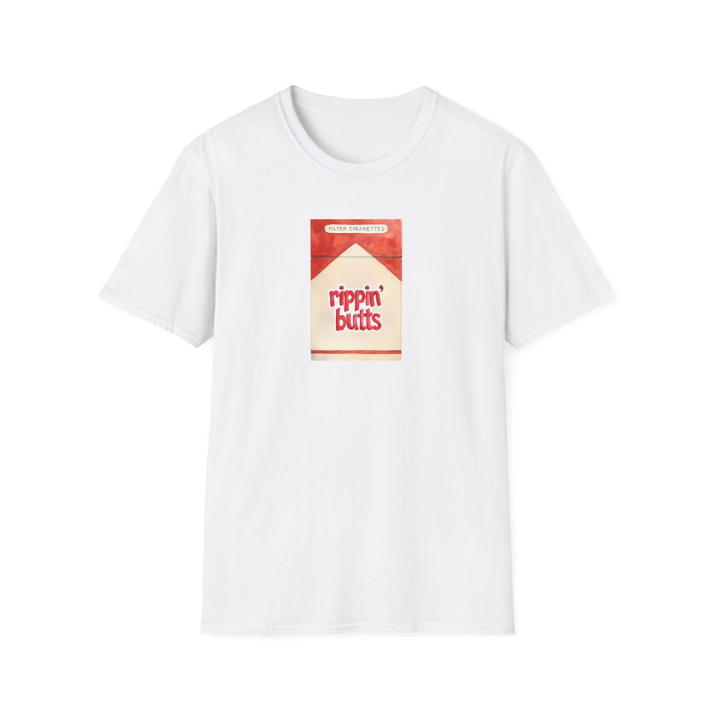 Rippin Butts Smoker Unisex Tee, Funny Smoking Shirt, Cool Tobacco Lover Gift, Hipster Smokers Top, Vintage Tobacco Tshirt, Sarcastic