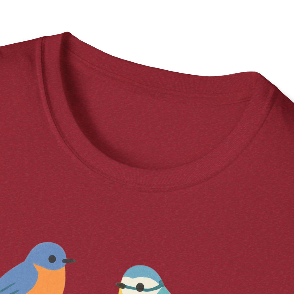 Bird Nerd Unisex Softstyle T-Shirt, Perfect for Bird Lovers, Nature Enthusiasts, Gift for Birdwatchers, Casual Wear,  Apparel bird gift