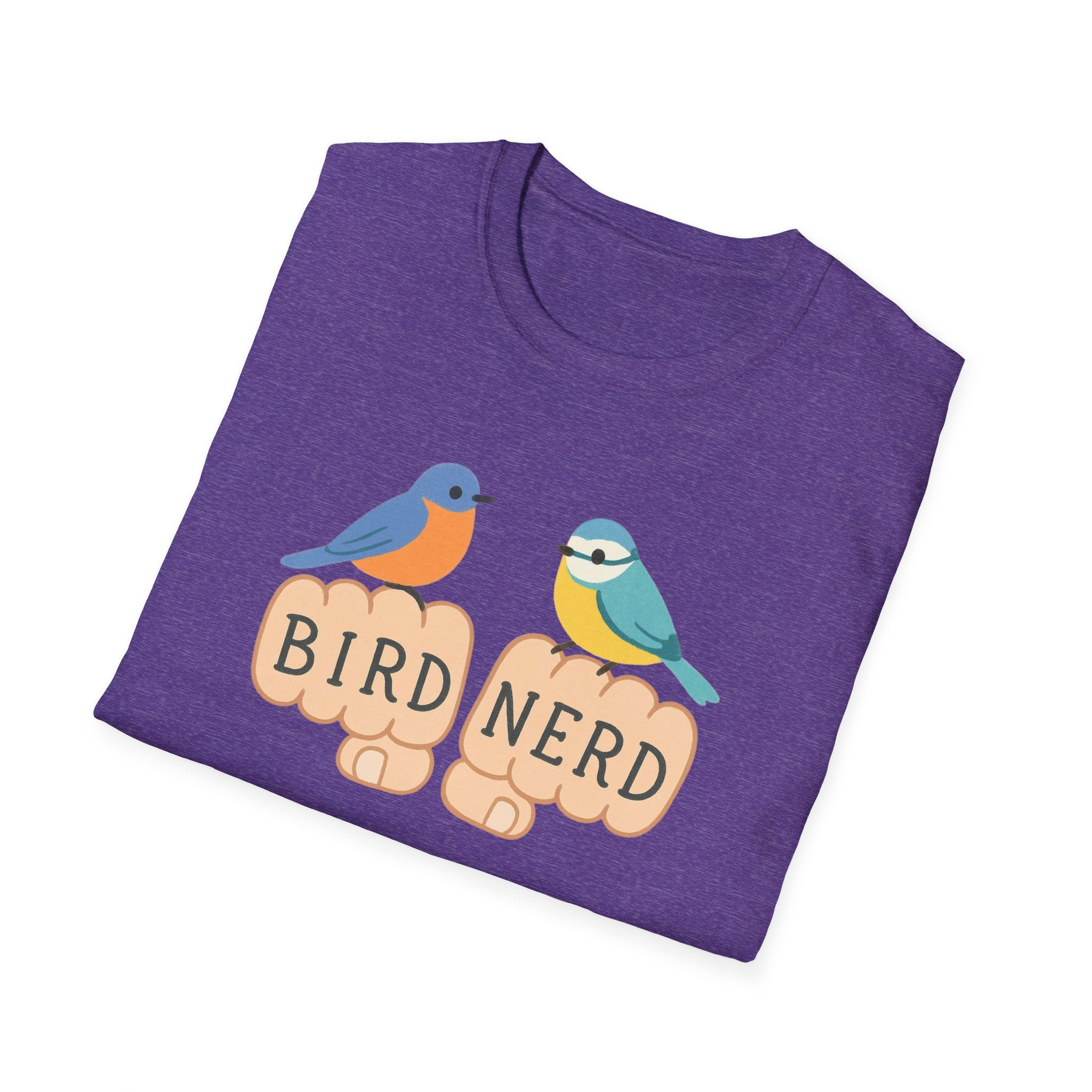 Bird Nerd Unisex Softstyle T-Shirt, Perfect for Bird Lovers, Nature Enthusiasts, Gift for Birdwatchers, Casual Wear,  Apparel bird gift
