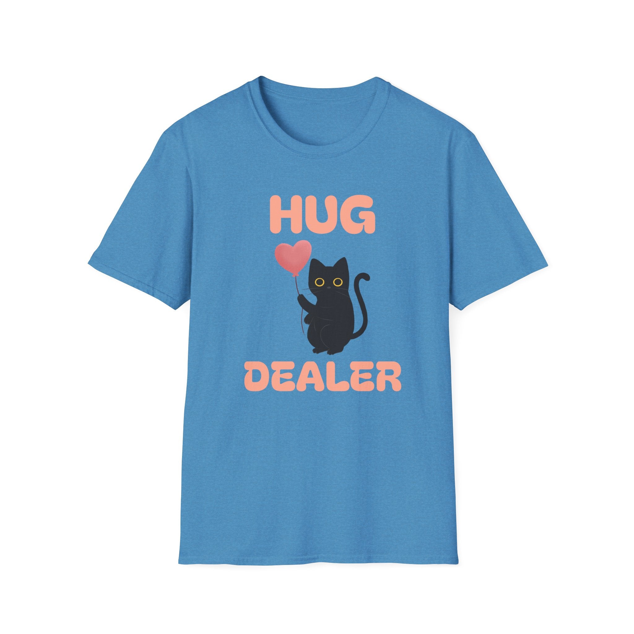 Hug Dealer fun cat Unisex Softstyle T-Shirt, Funny Cat Lover Gift, Cute Tee, Cat Mom Shirt, Trendy Graphic Tee Christmas gift sarcasm