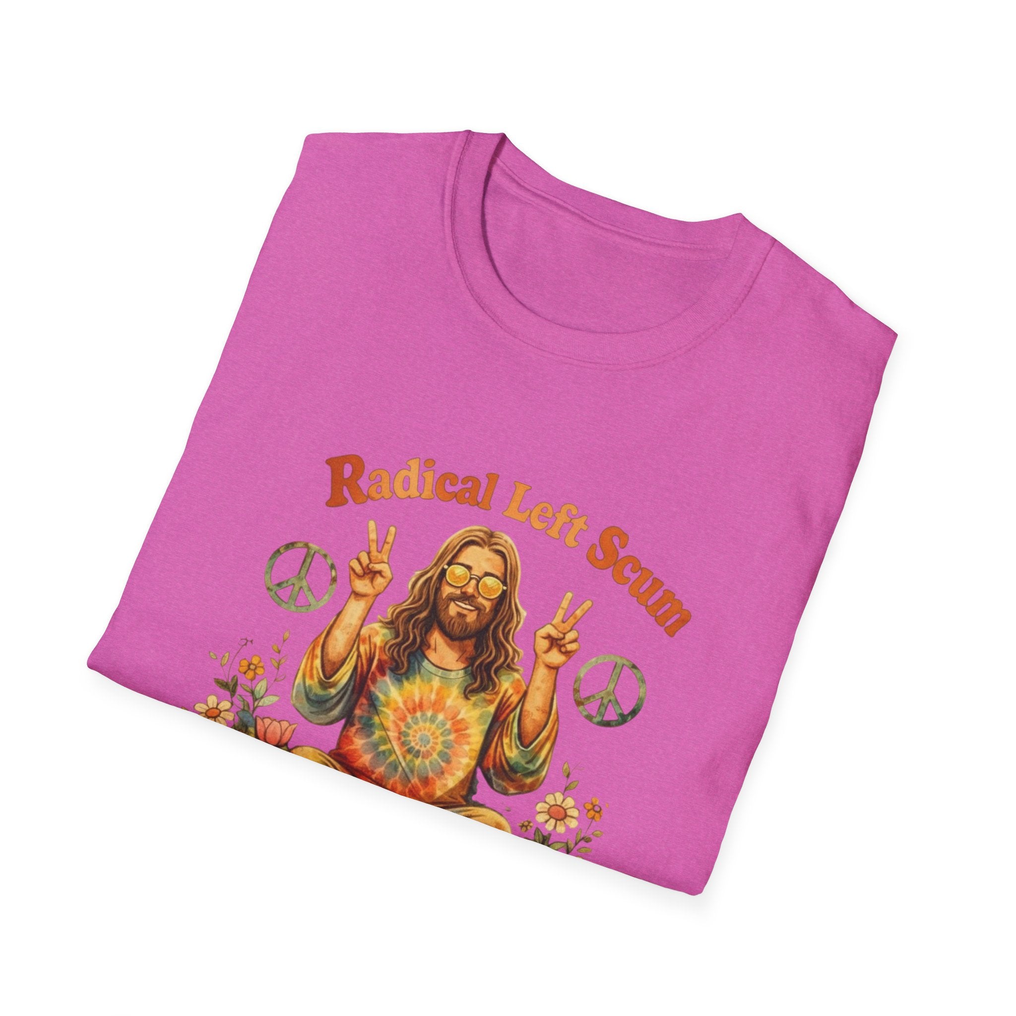 Radical Left Scum Hippie Peace Meditation T-Shirt