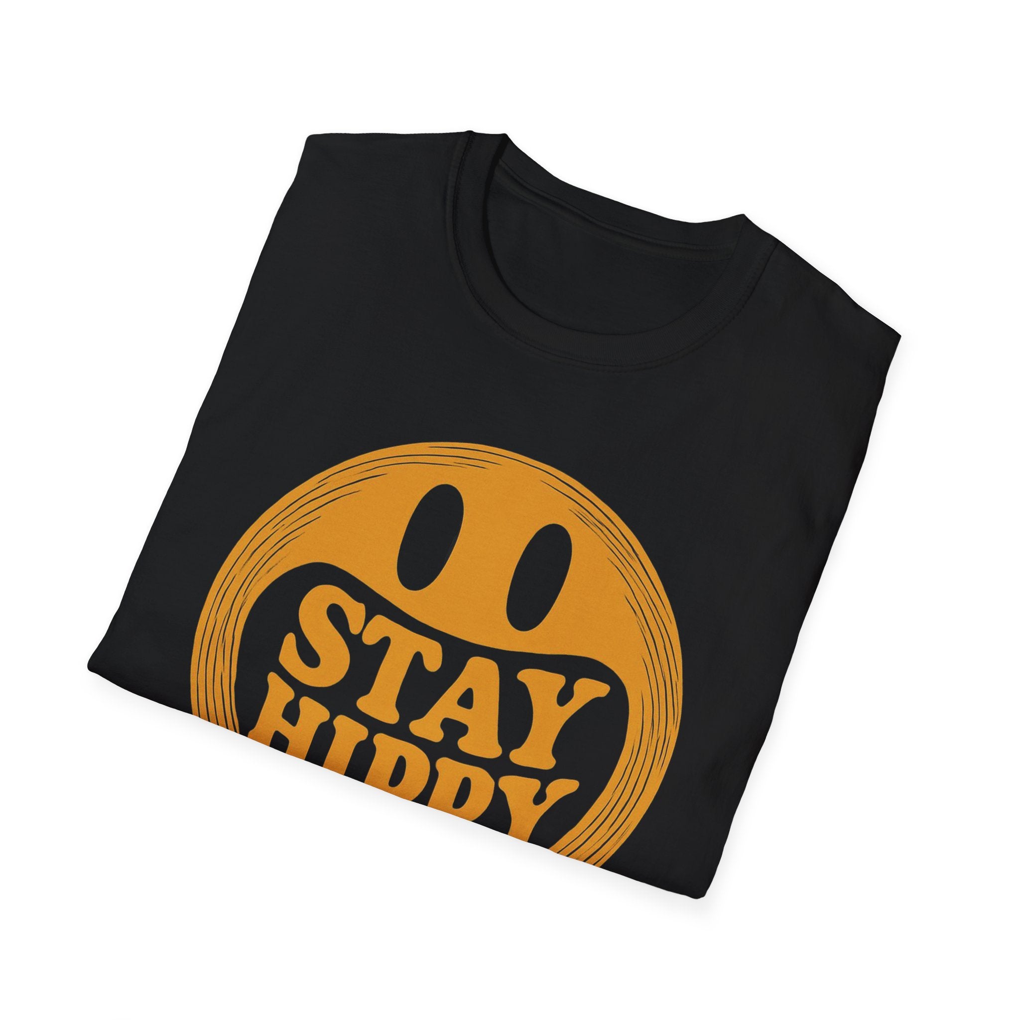 Stay Hippy Stay Happy Unisex T-Shirt, Hippie Graphic Tee, Positive Vibes Shirt, Bohemian Clothing, Festival Attire boho