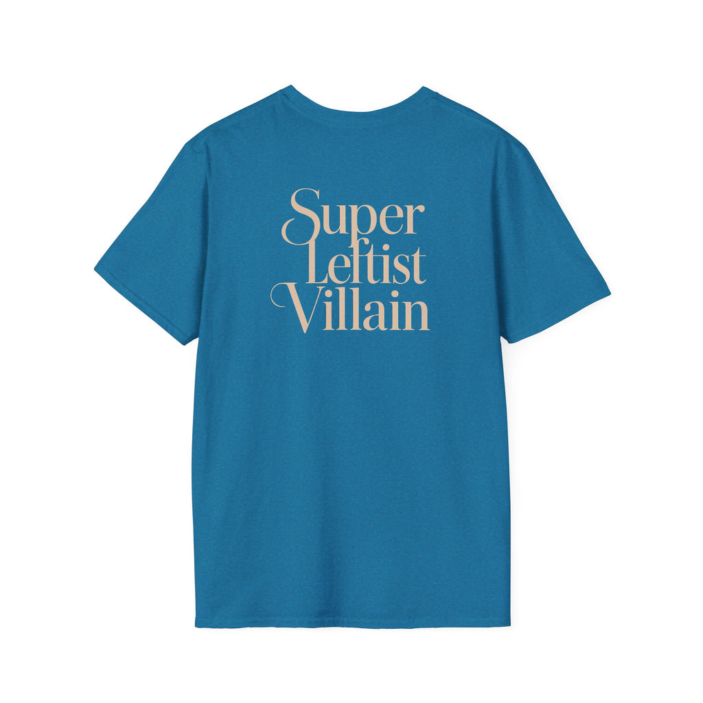 Super Leftist Villain Softstyle T-Shirt, Anti Trump Activist Shirt, Political Streetwear, Leftist Peace Love Tee, Social Justice Gift
