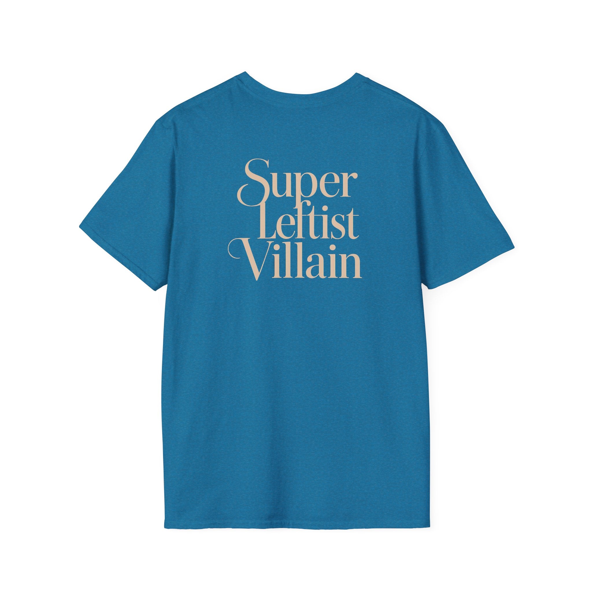 Super Leftist Villain Softstyle T-Shirt, Anti Trump Activist Shirt, Political Streetwear, Leftist Peace Love Tee, Social Justice Gift