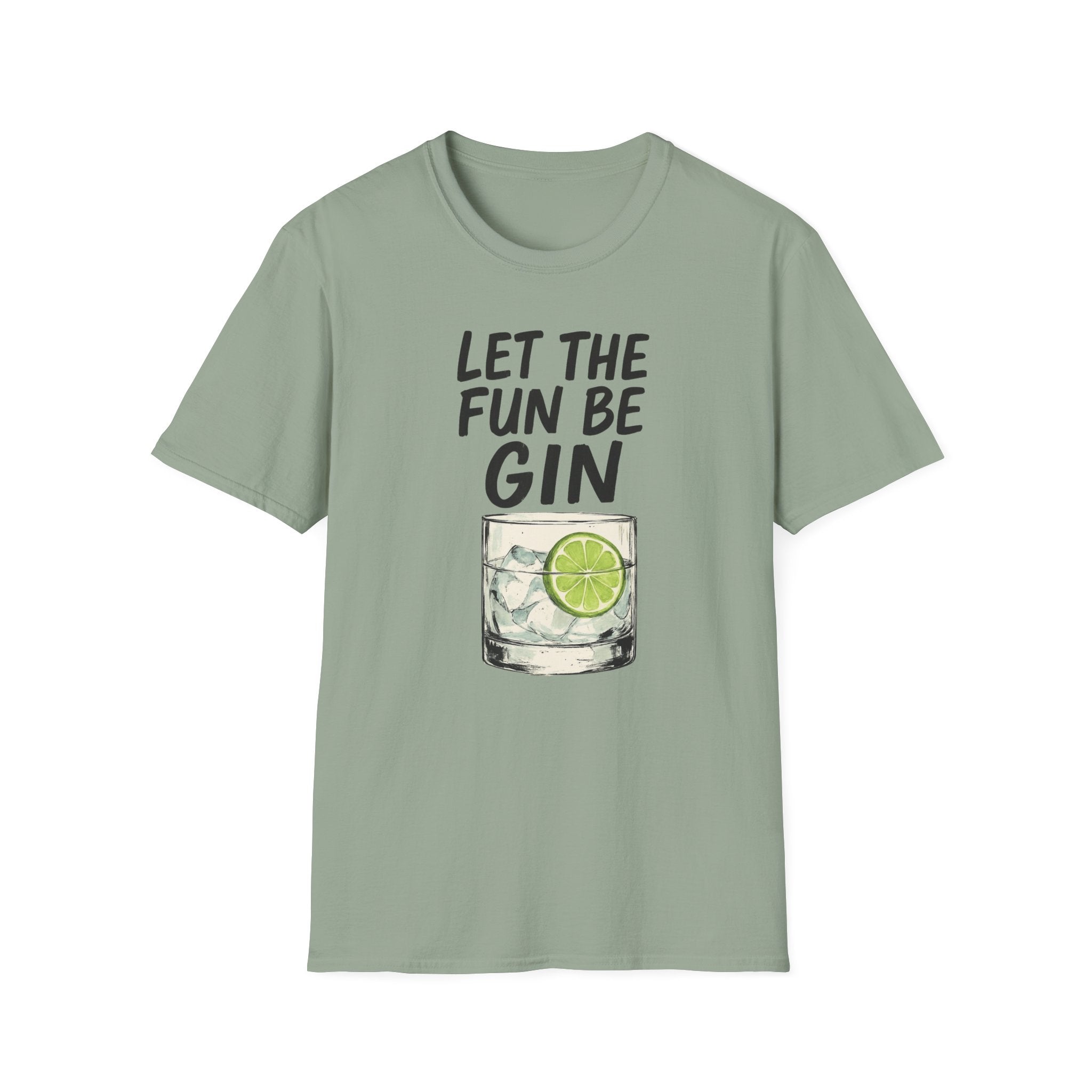 Let the Fun Be Gin Tee, Gin Cocktail Party T-Shirt, Let the Fun Be Gin Tee, Unisex Drinking Shirt, Softstyle Alcohol Top, Mixology Gift