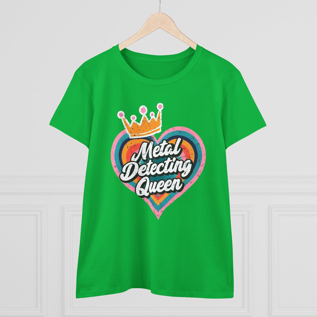 Metal Detecting Queen T-Shirt, Fun Tee for Hobbyists, Gift for Treasure Hunters, Everyday Casual Wear, Perfect for Outdoors