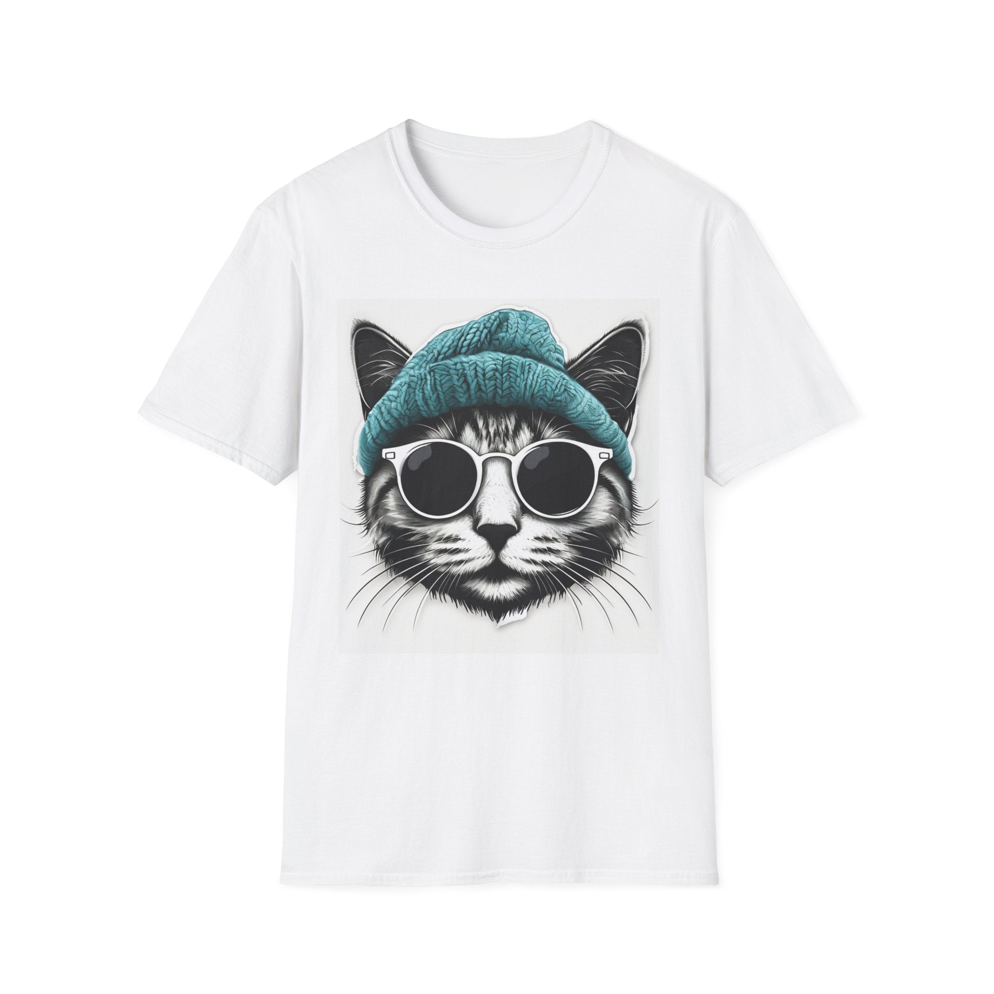 Cool cat with a Knit Cap Cat lovers gift unisex tshirt