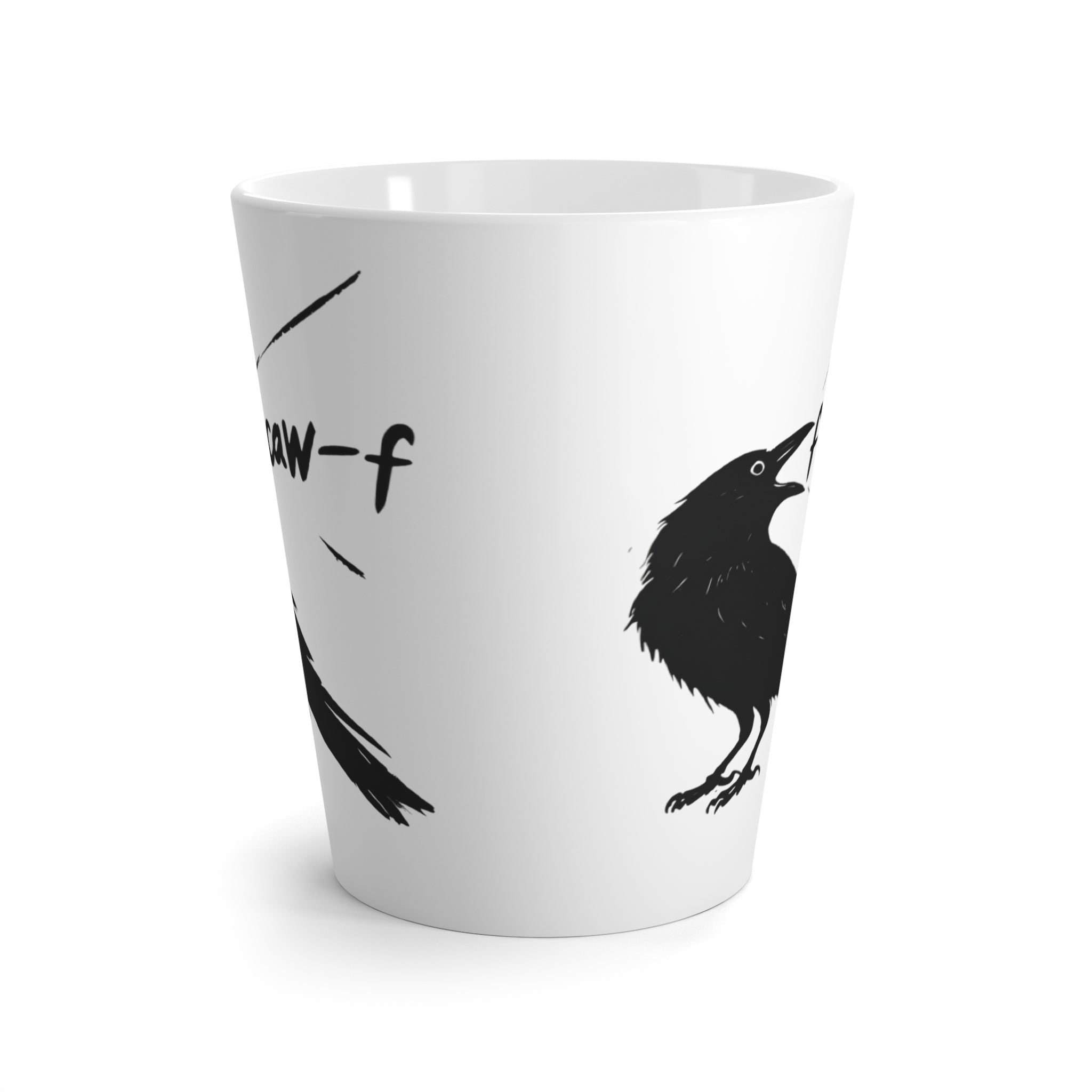 F off Sarcastic Crow Latte Mug, Funny Protest Social Justice Gift, F Off Black Bird Mug, Rebellion Cup, Activist Coffee Gift, Sassy