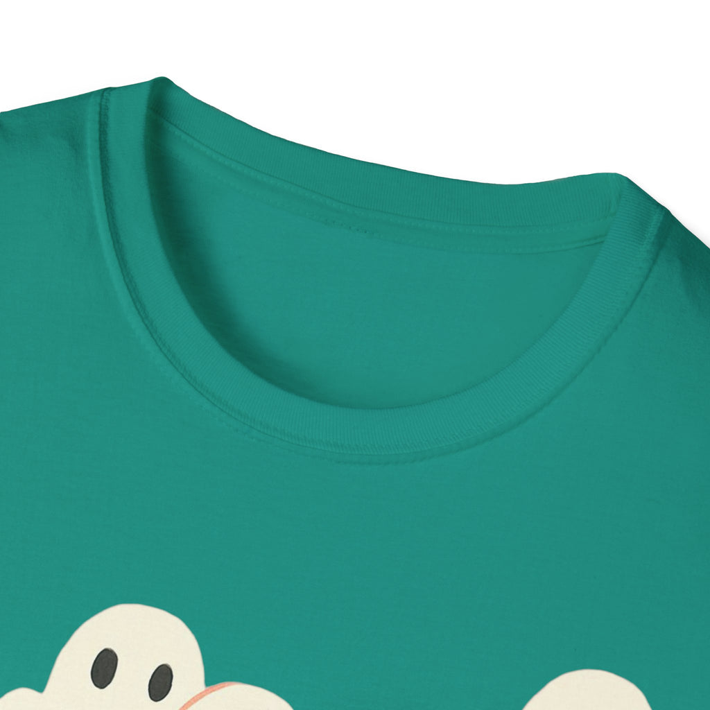 Ghost Spooky Cute Goth Halloween Unisex Softstyle T-Shirt, Halloween Shirt, Ghost Lover Gift, Halloween Costume, Halloween Party Tee, Gothic