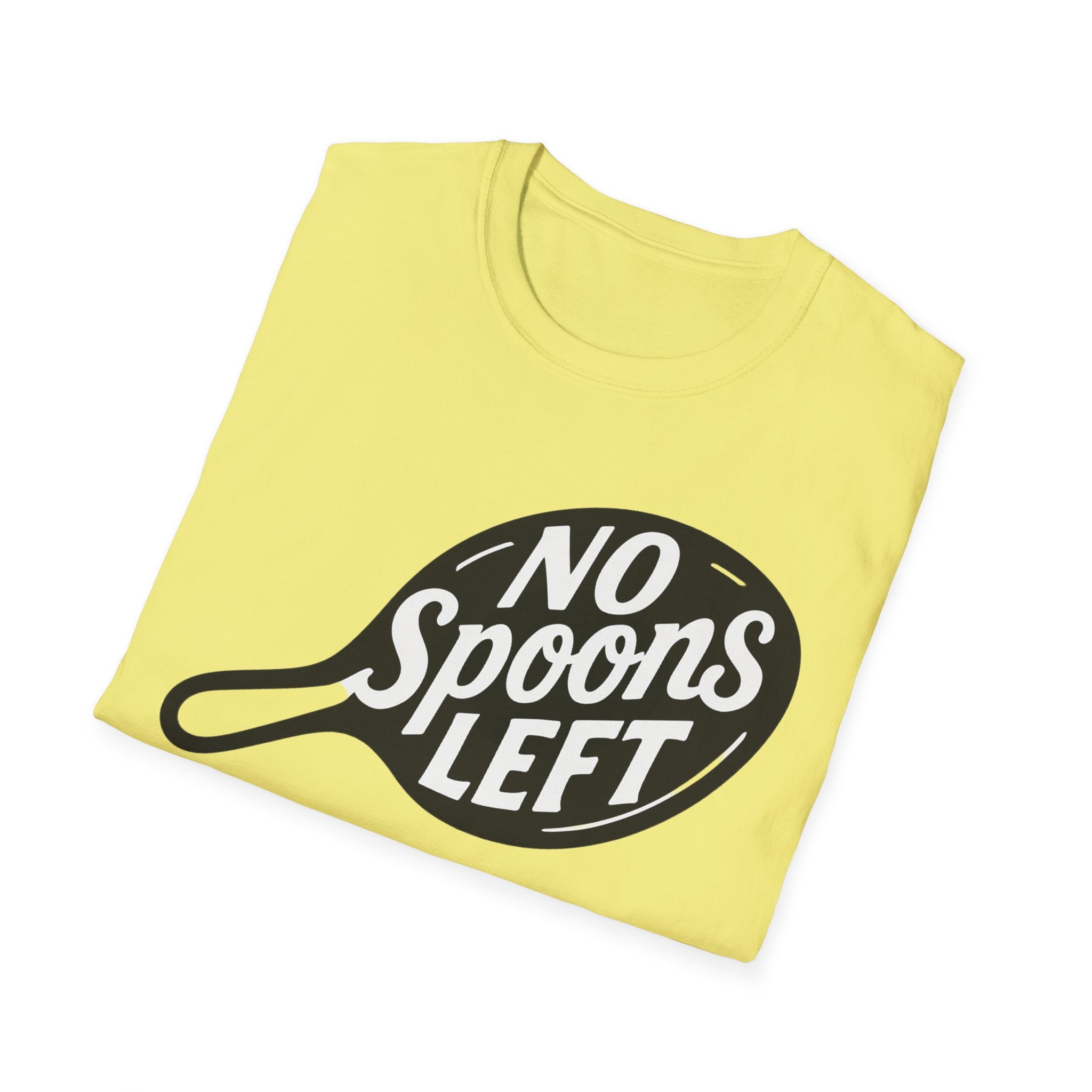 No spoons left chronic Illness Awareness Unisex Soft T-Shirt, Spoonie Shirt, Invisible Health Conditions Tee, Chronic Illness Support Top