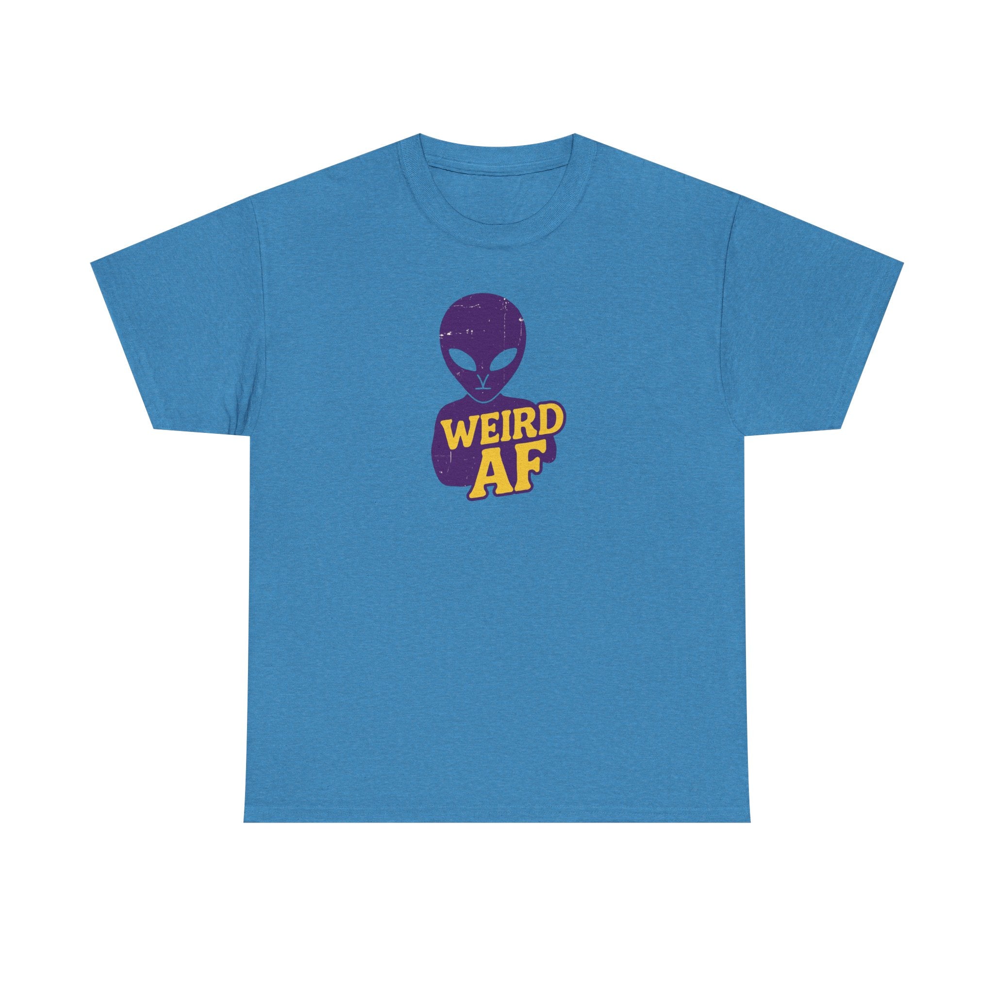 Weird AF Alien Tee, Unisex Graphic T-Shirt, Fun Casual Wear, Gift for Sci-Fi Lovers, Quirky Humor Apparel