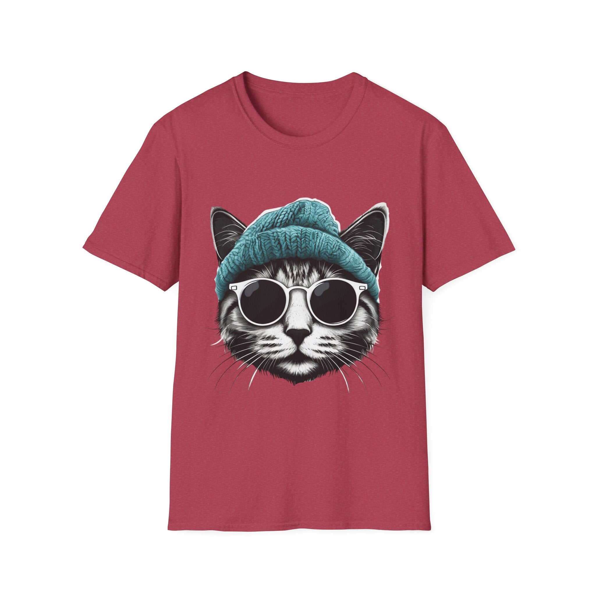 Cool cat with a Knit Cap Cat lovers gift unisex tshirt