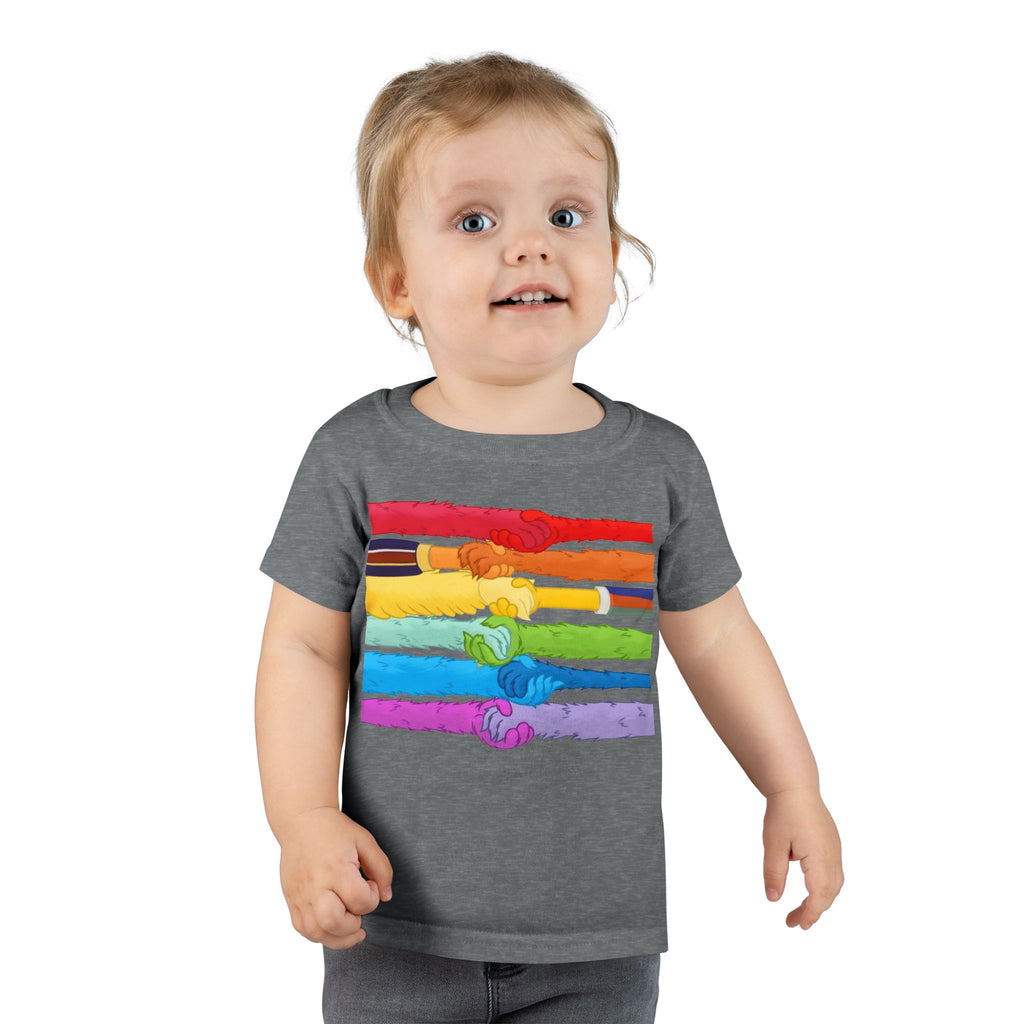 Rainbow Unity Toddler T-Shirt, Pride Tee, Kids Equality Shirt, Colorful Love Top, LGBTQ+ Support Apparel, Cute Gift for Toddlers