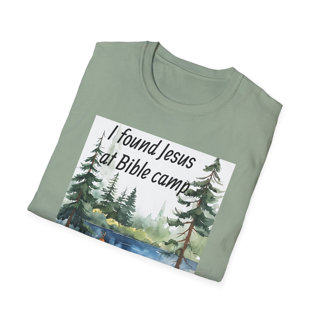 Funny Tee, Religious Camp Tshirt, Jesus Lover Shirt, Hilarious Church Gift, Christian Humor Apparel, Faith-Based Clothing camping bear