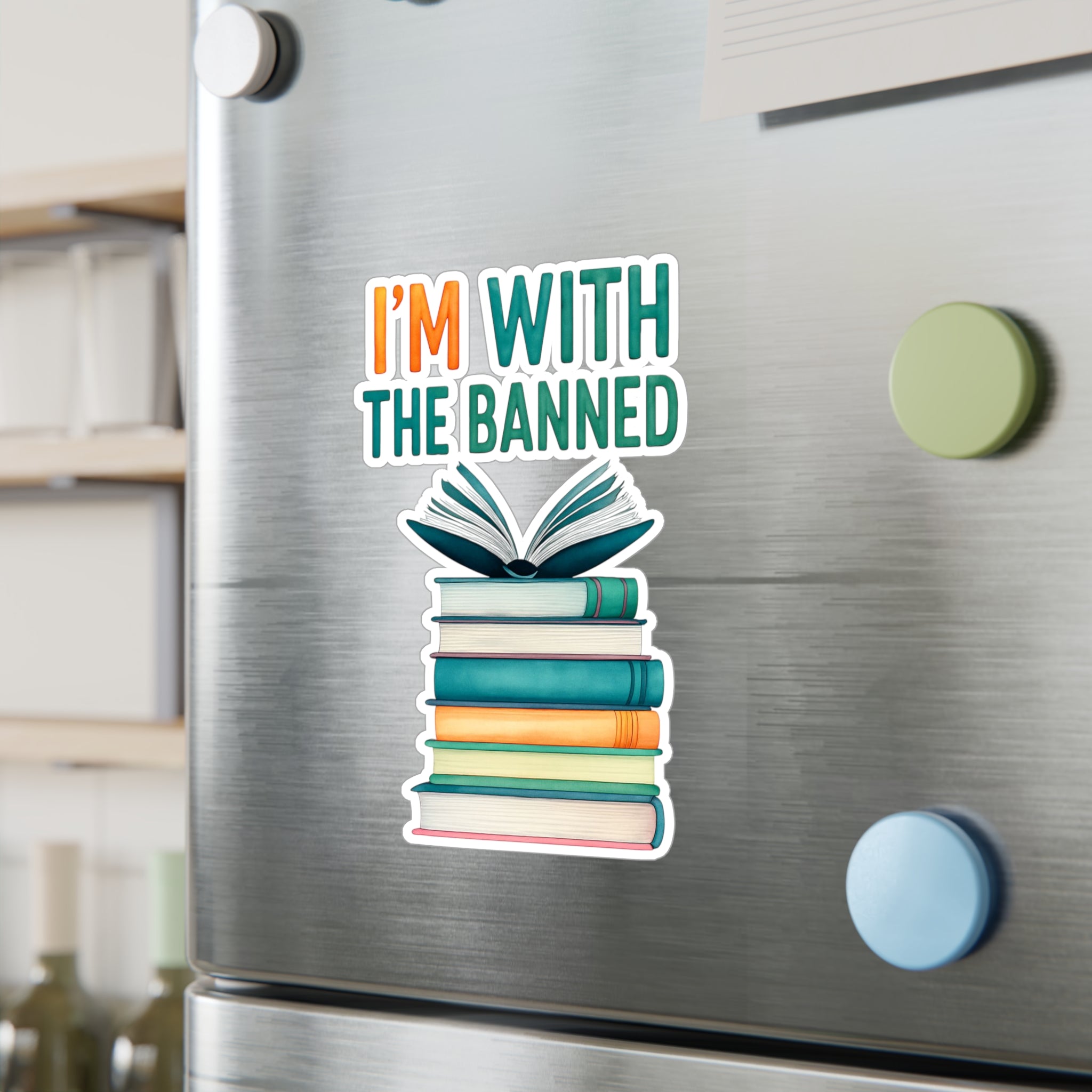 Literary Freedom Vinyl Decal - 'I'M WITH THE BANNED'