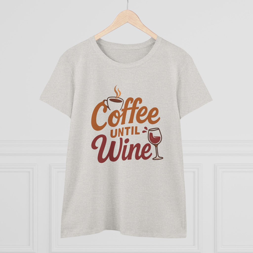 Coffee until wine tshirt coffee lovers wine lovers gift for her cozy, Women's Tee, Graphic Tee, Coffee Shirt, Wine Shirt, Funny Shirt