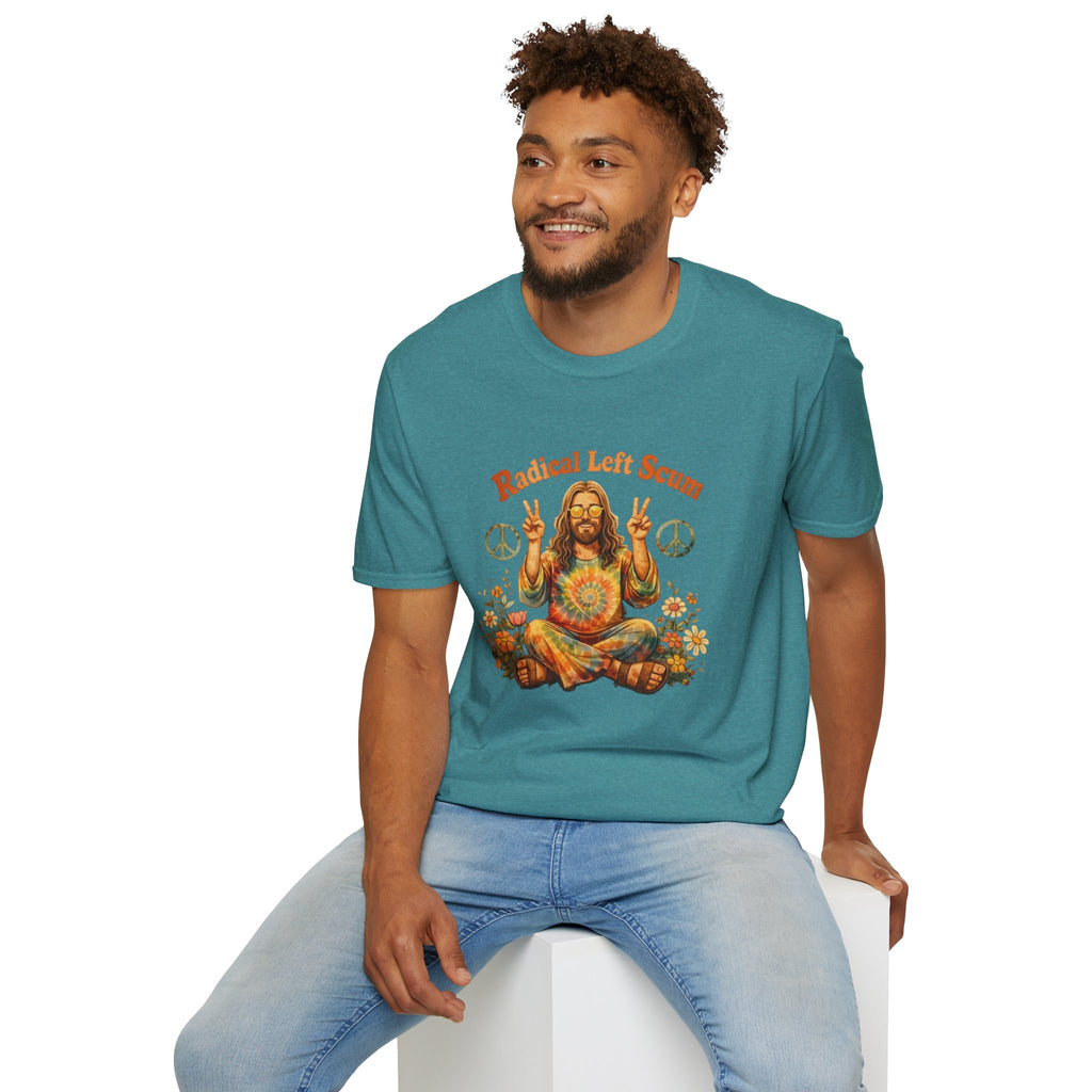 Radical Left Scum Hippie Peace Meditation T-Shirt