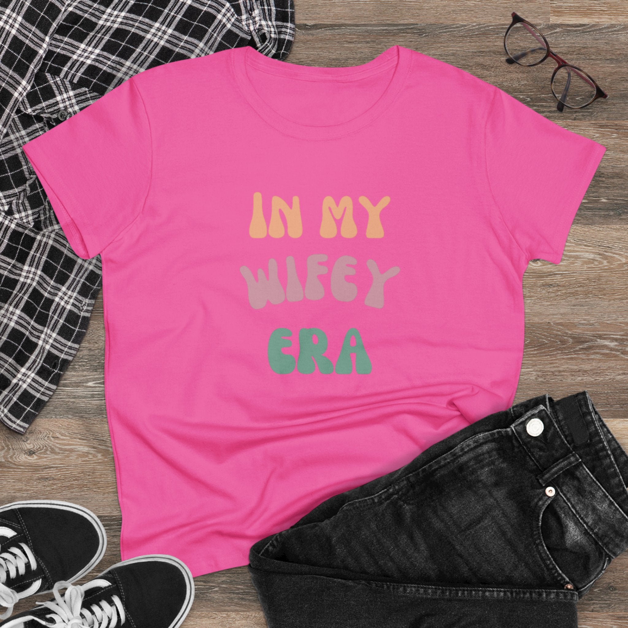 T-Shirt - Women's Midweight Cotton Tee with 'In My Wifey Era' Design