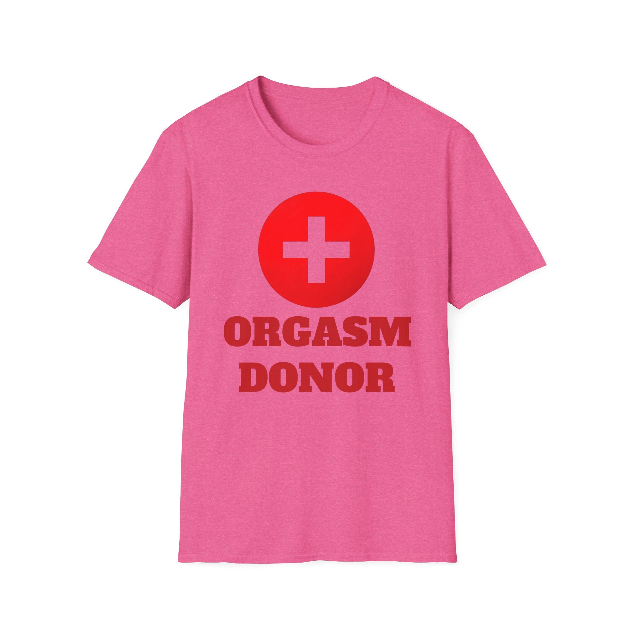 Funny Orgasm Donor Red Cross Unisex T-Shirt, Saving Lives Tee, Humorous Graphic Shirt, Naughty Gag Gift, Hilarious Adult Tee