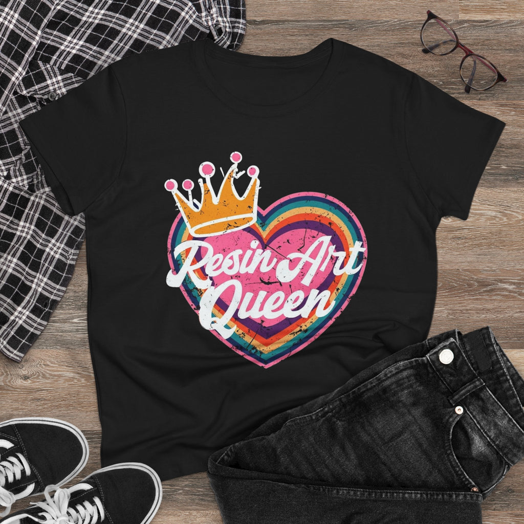 Resin Art Queen Tee - Fun, Colorful Cotton Shirt for Art Lovers, Gifts, Festivals, Home Parties, Creative Outfits