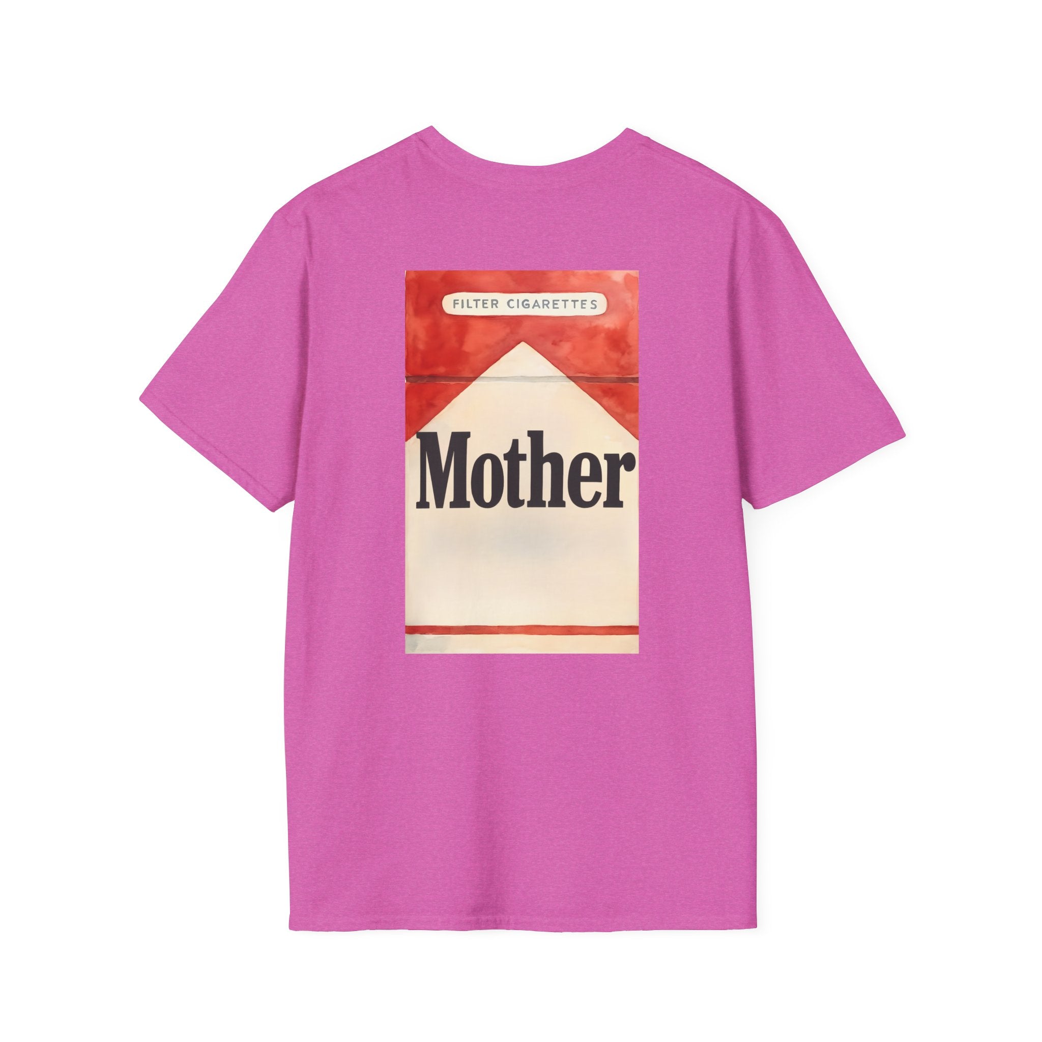 Vintage Cigarette Pack Unisex T-Shirt printed on back
