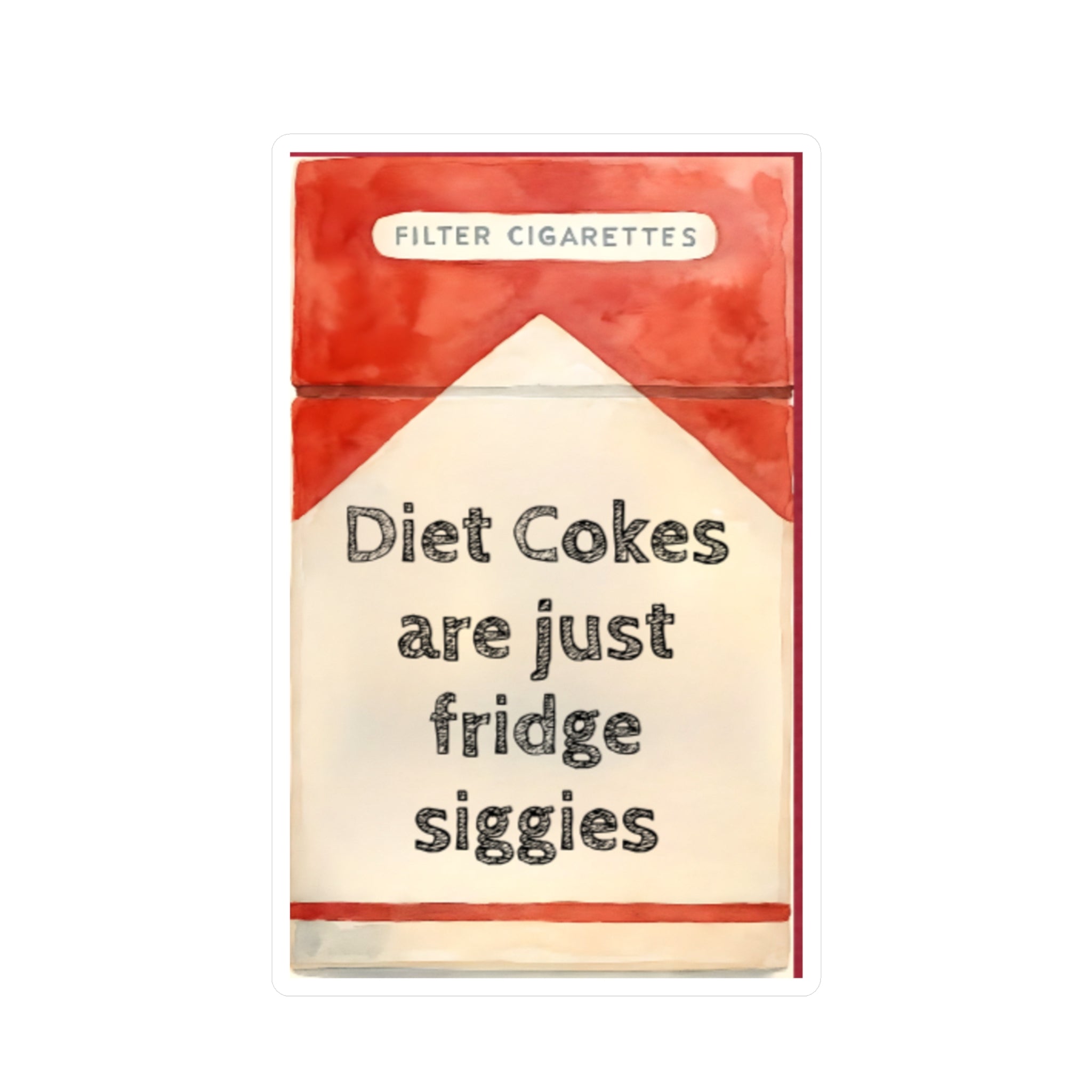 Vinyl Decal Stickers - Diet Coke Fridge Siggies, Laptop Decals, Water Bottle Decor, Car Window Stickers, Phone Case Accessories