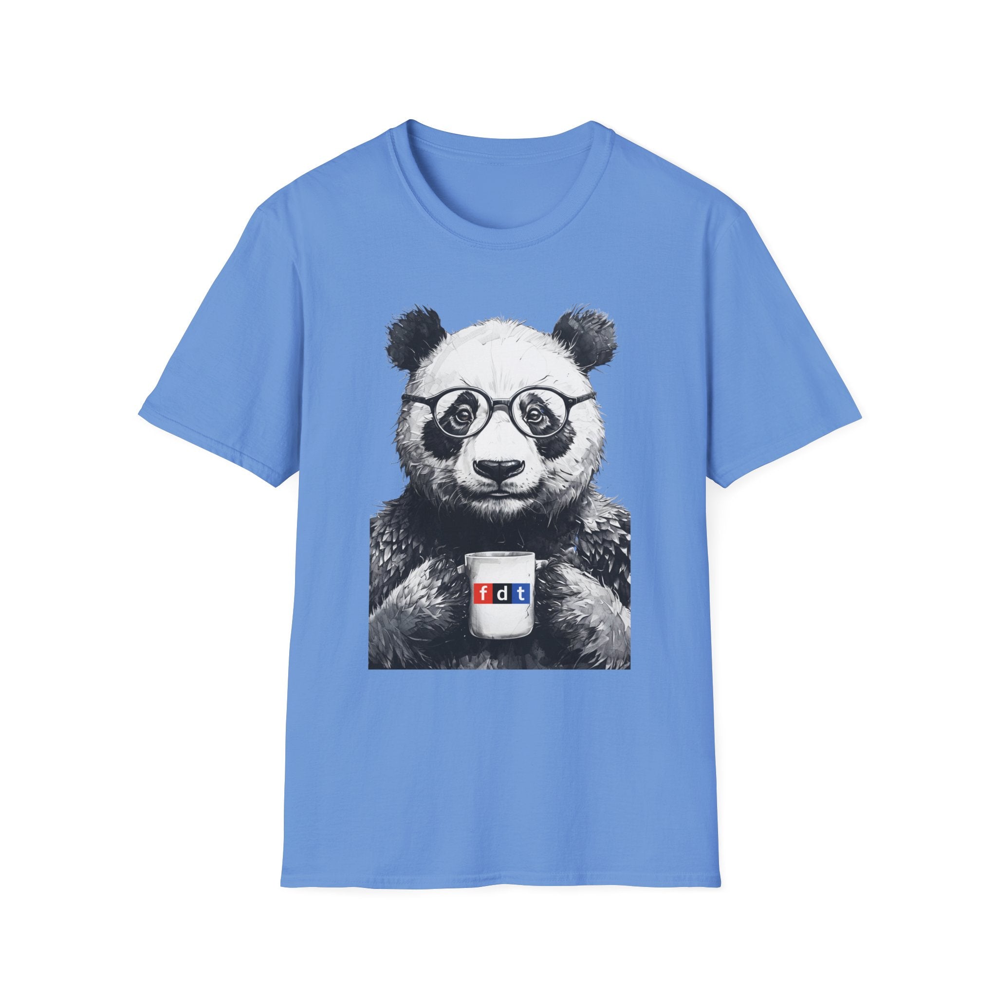 Social Justice Panda Coffee Protest FDT Unisex Softstyle T-Shirt, Anti Trump Activist Tee, Political Statement Shirt