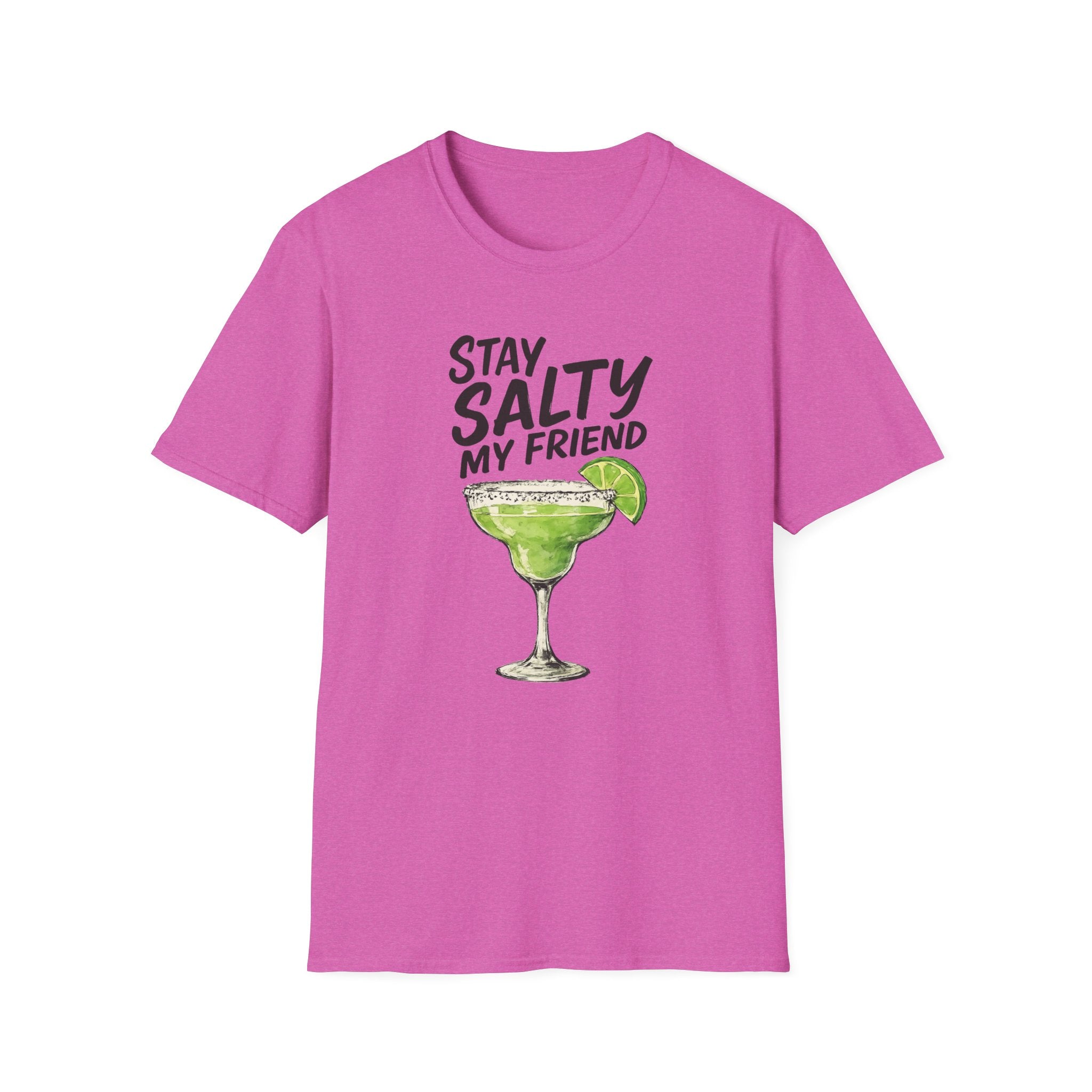 Stay Salty my friend Margarita Cocktail T-shirt, Tequila Drink Party Tee, Unisex Softstyle Top, Funny Graphic Shirt